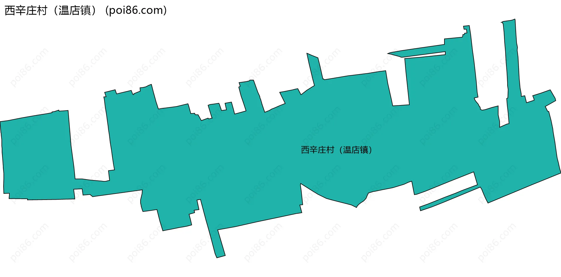西辛庄村（温店镇）边界地图