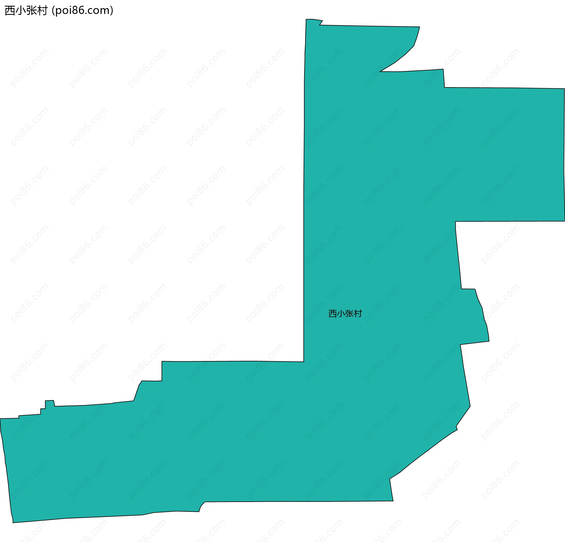 西小张村边界地图