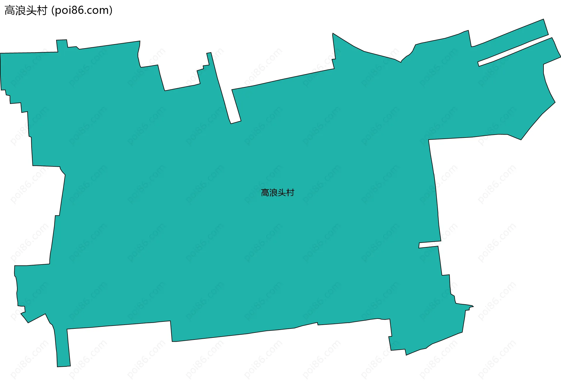 高浪头村边界地图
