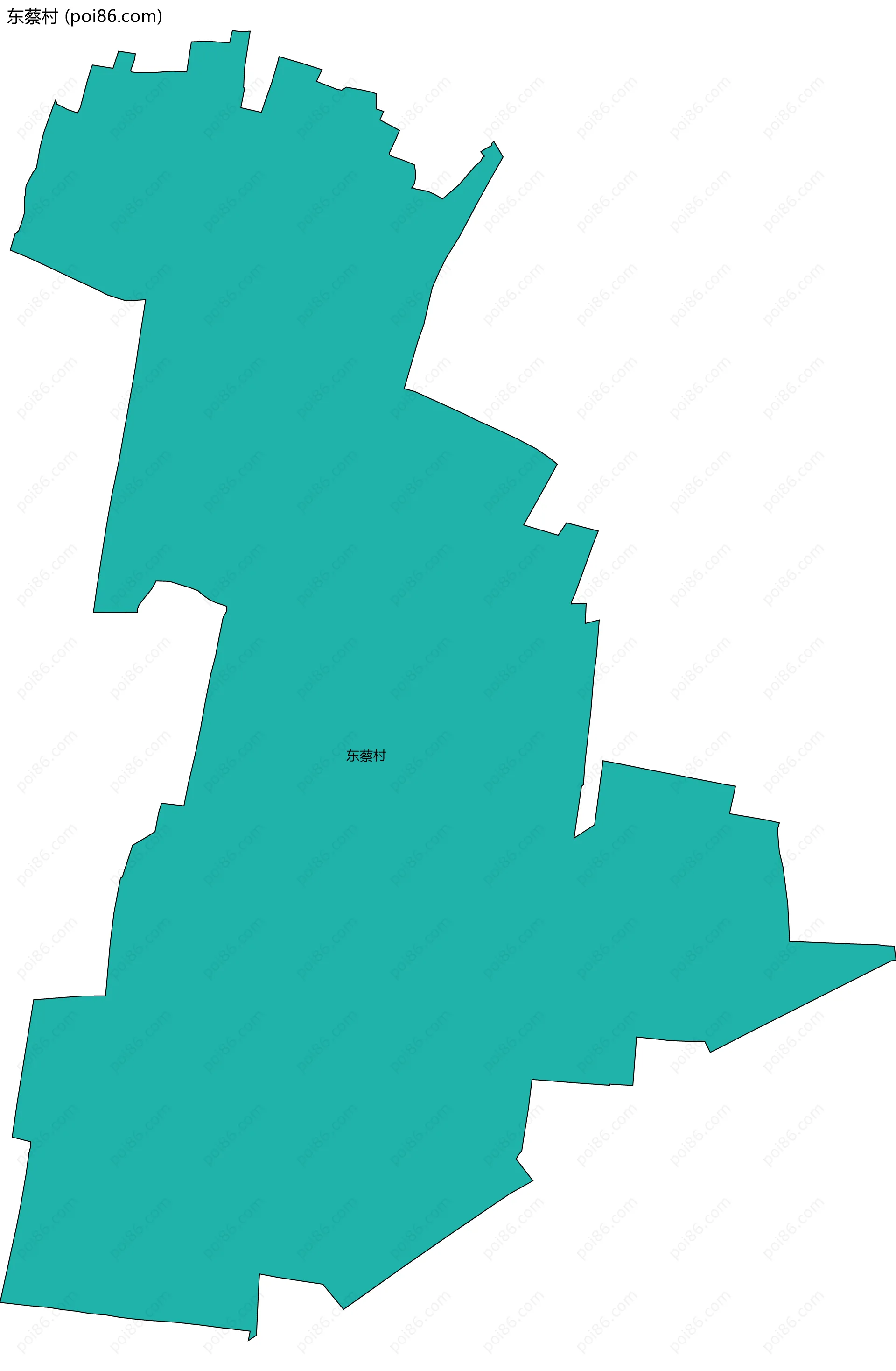 东蔡村边界地图