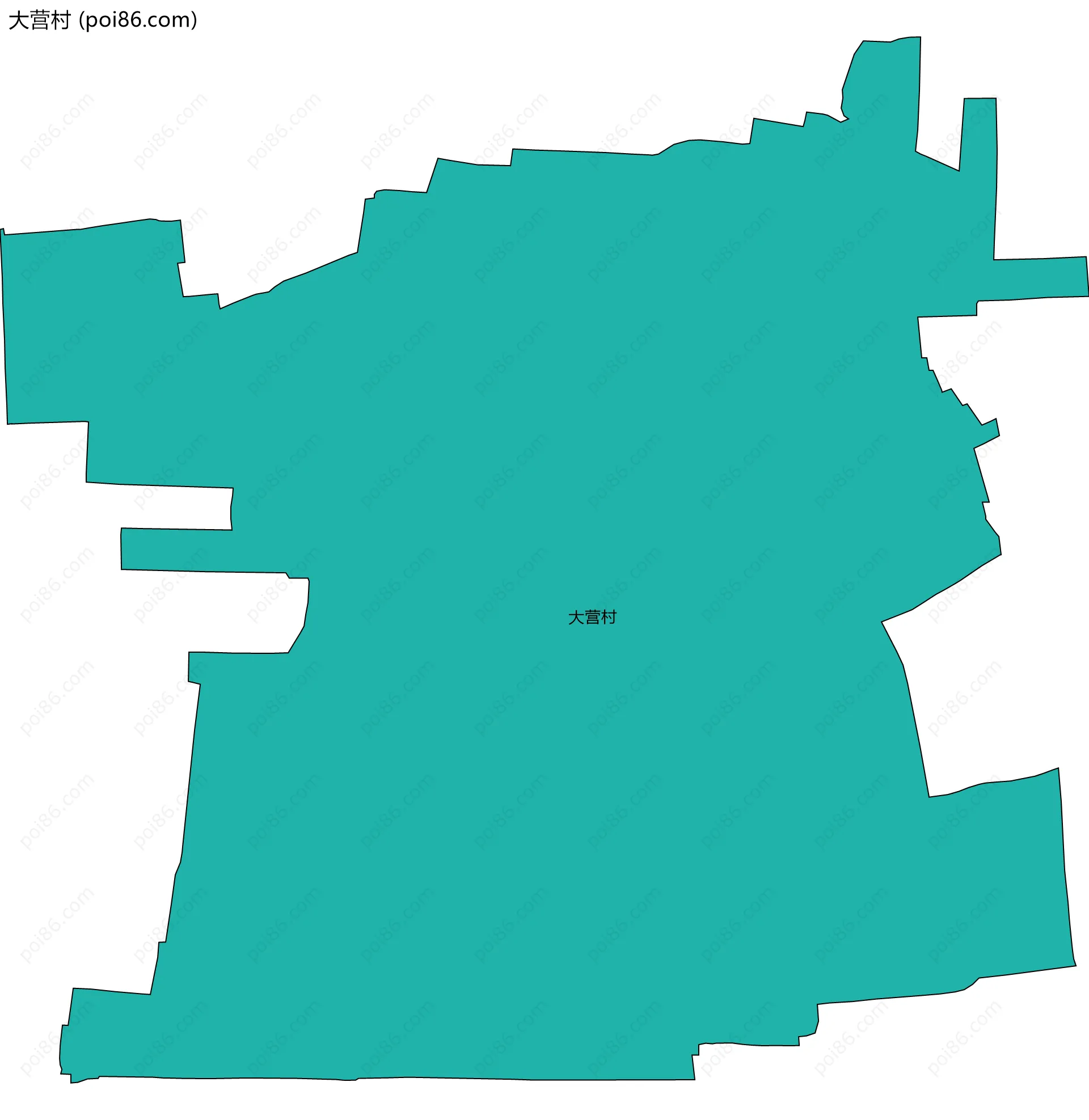 大营村边界地图