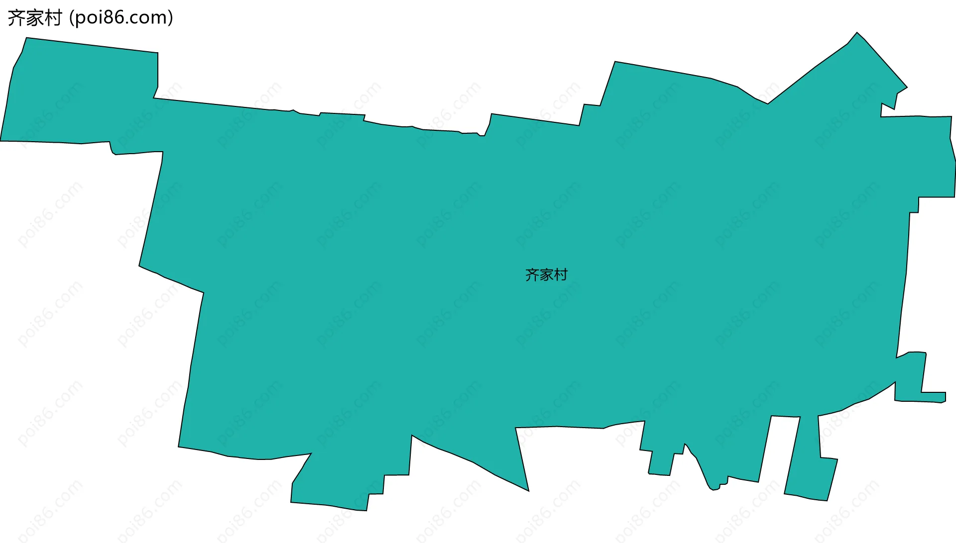 齐家村边界地图