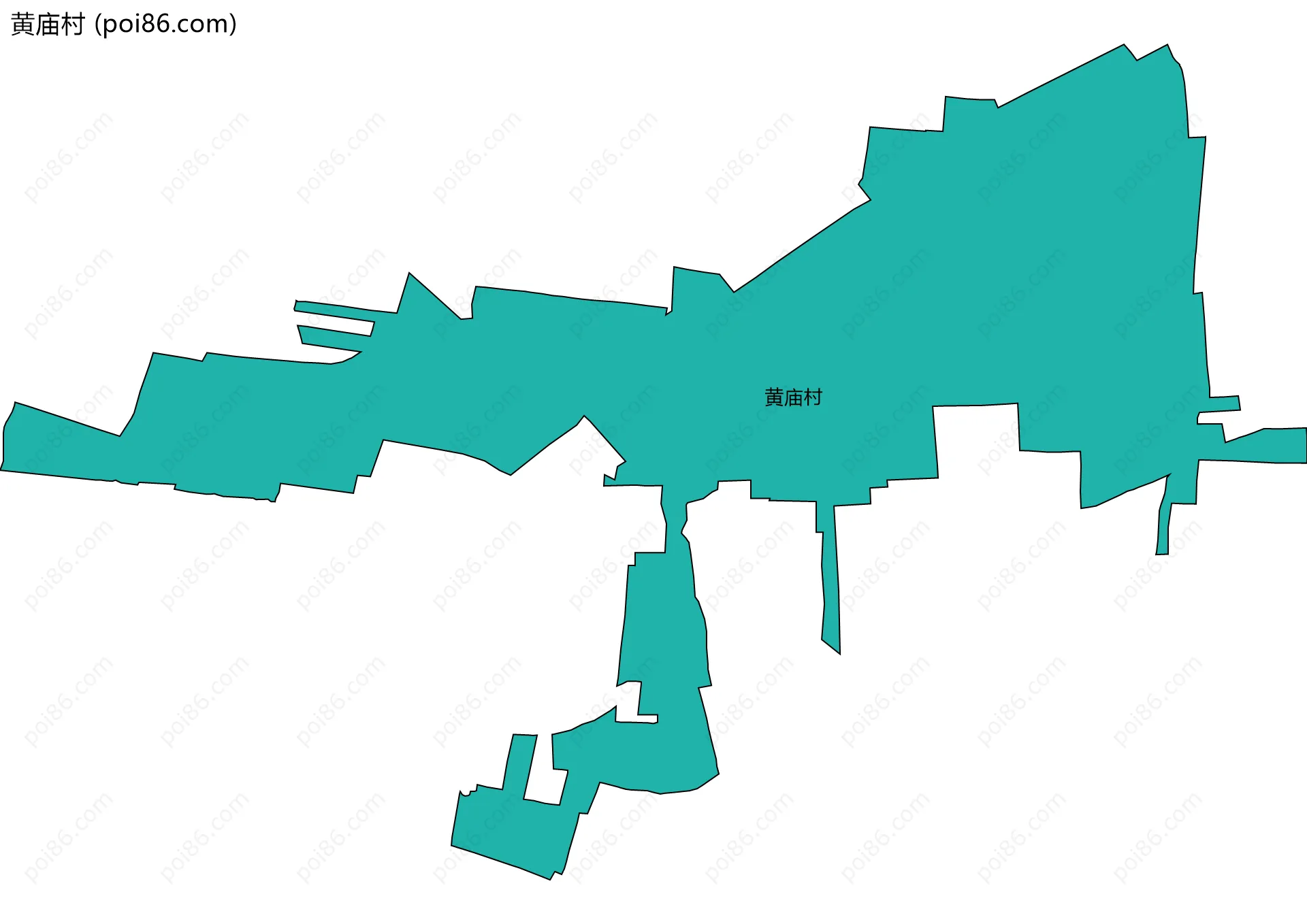 黄庙村边界地图