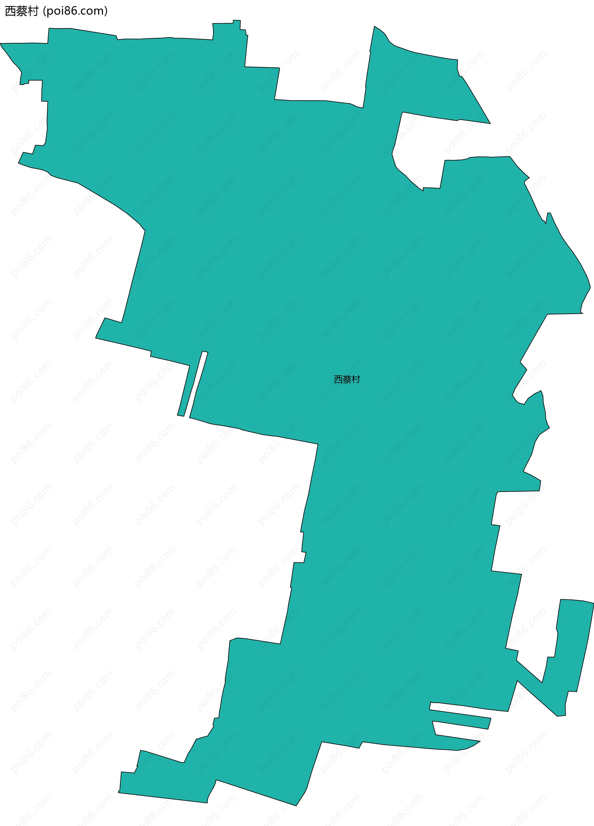 西蔡村边界地图