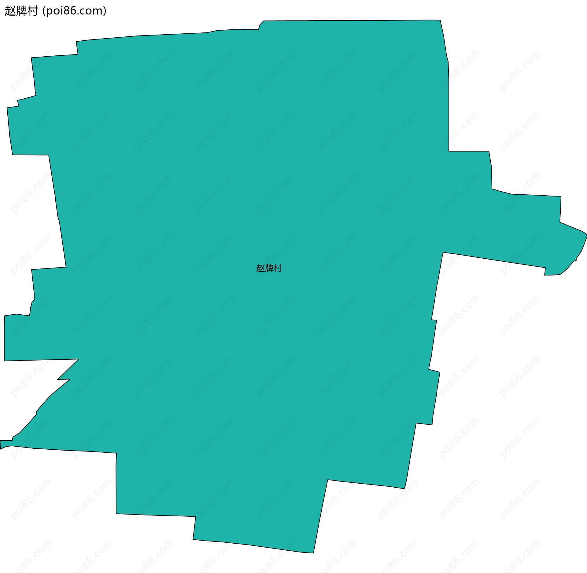 赵牌村边界地图