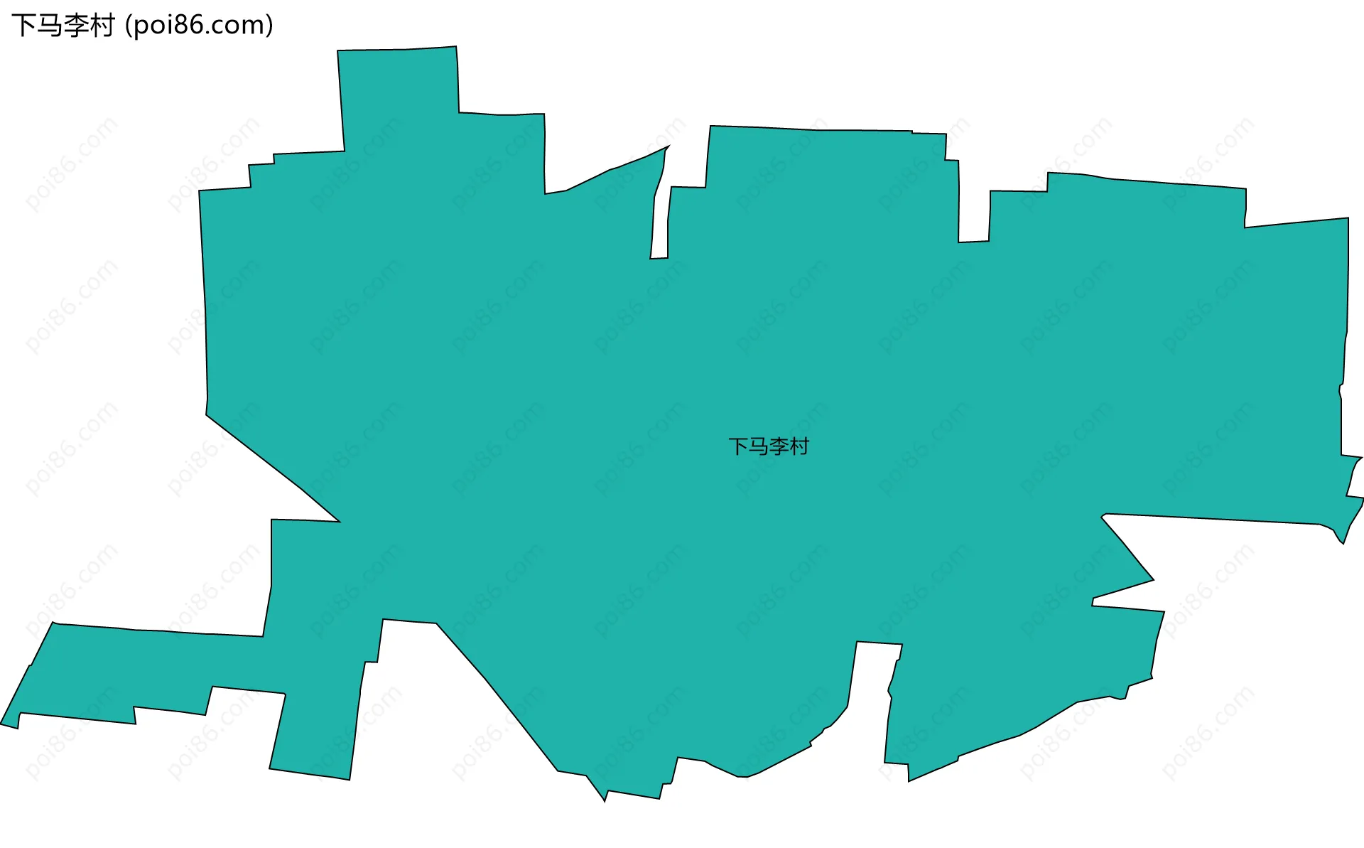 下马李村边界地图