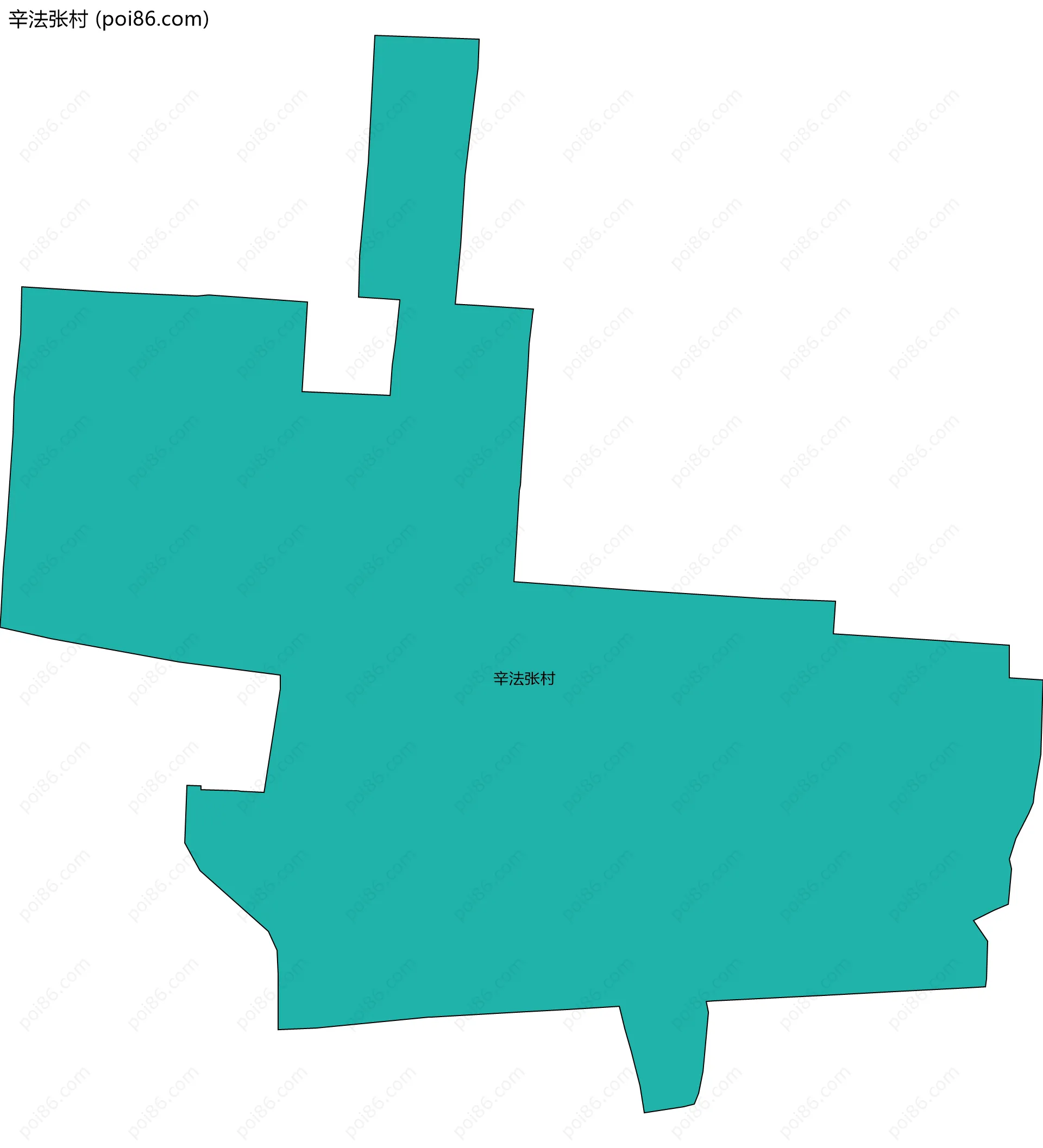 辛法张村边界地图