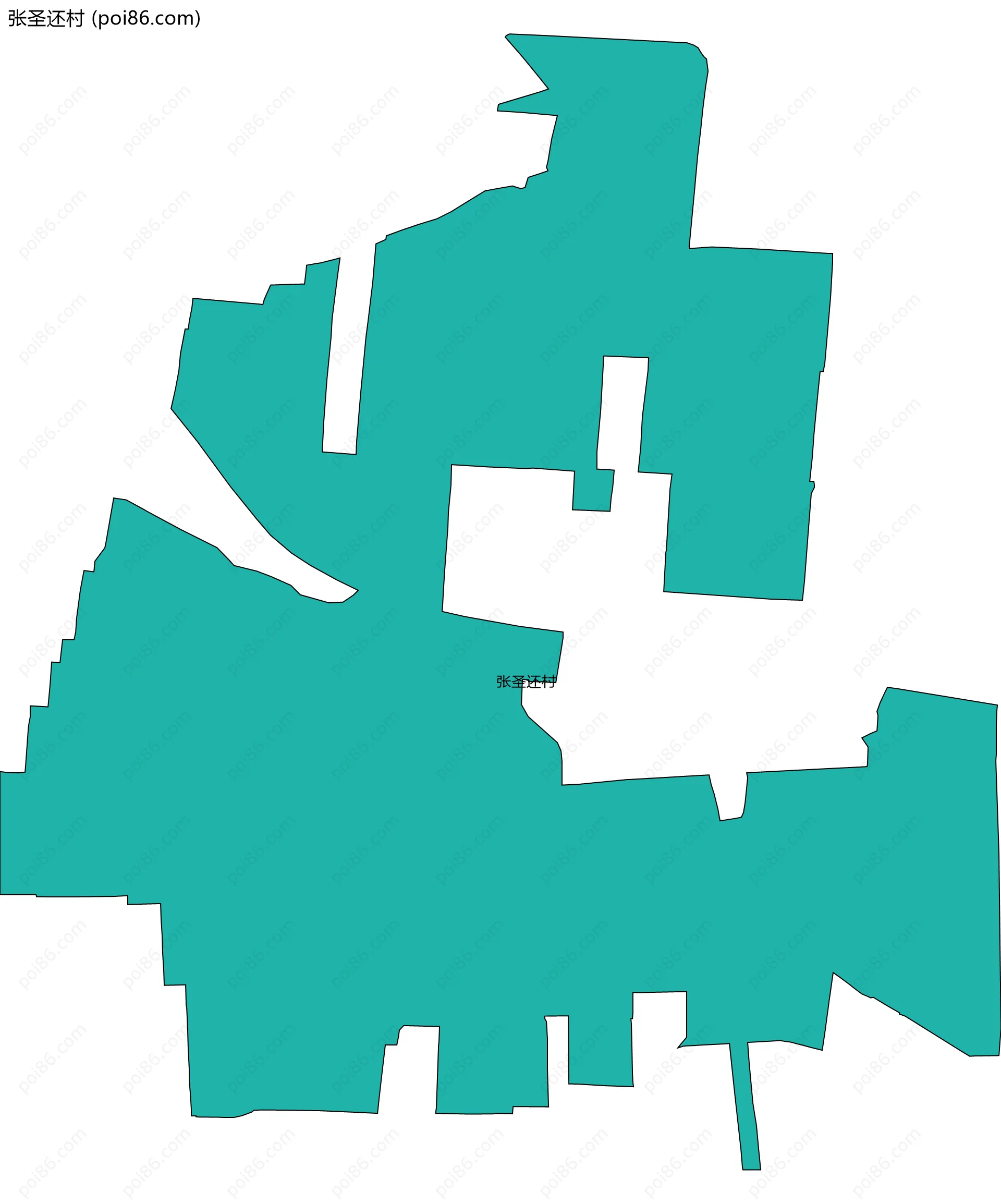 张圣还村边界地图