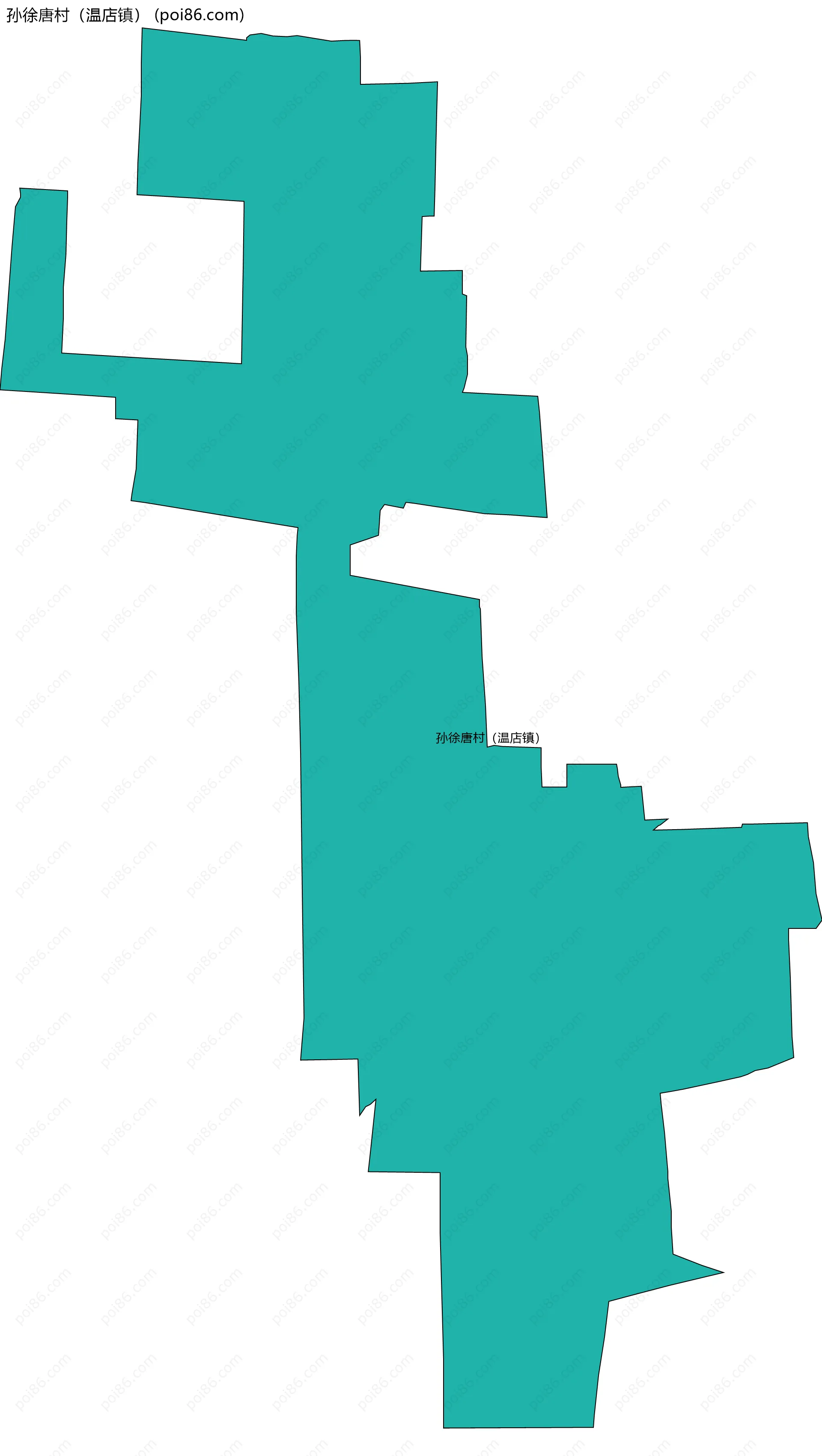 孙徐唐村（温店镇）边界地图