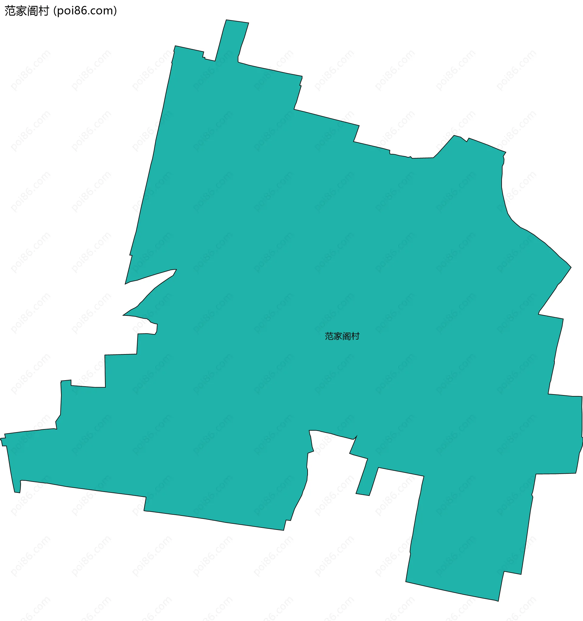 范家阁村边界地图