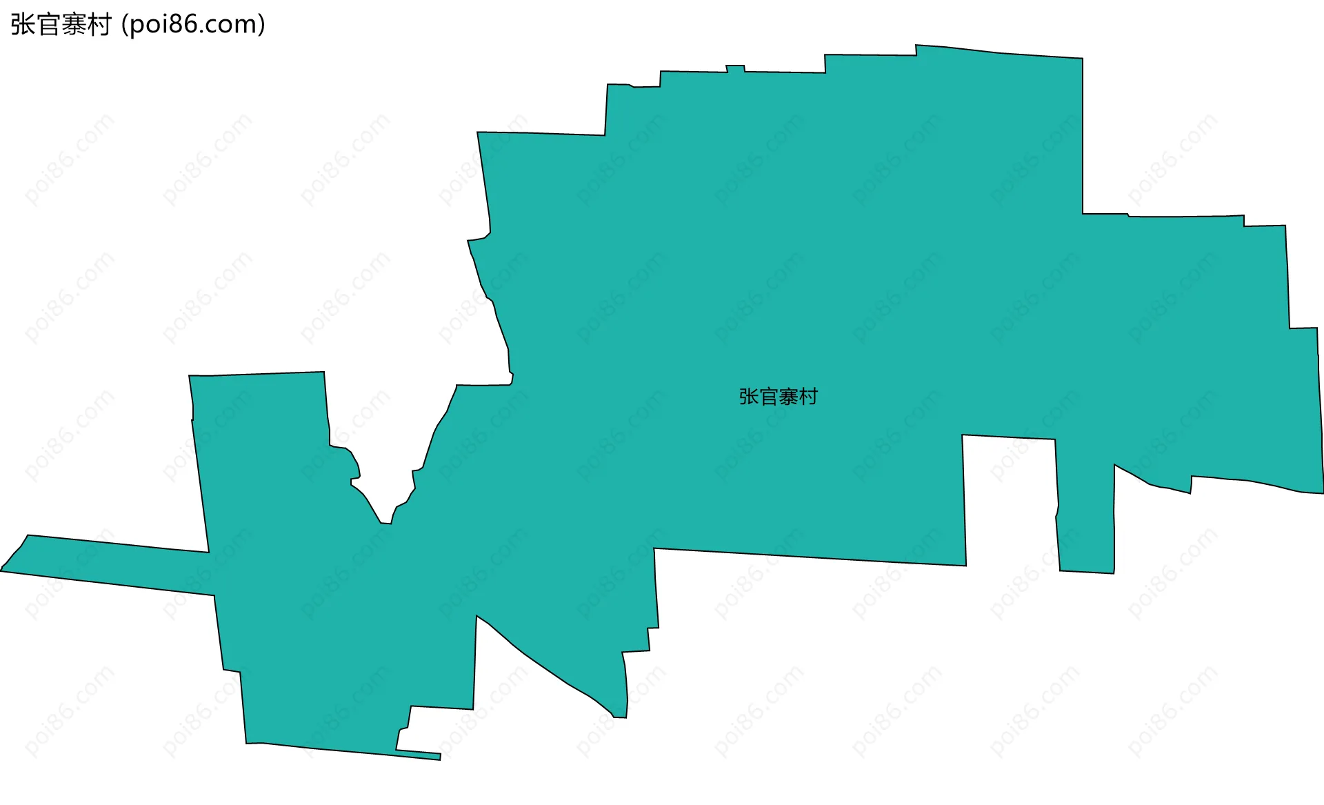 张官寨村边界地图