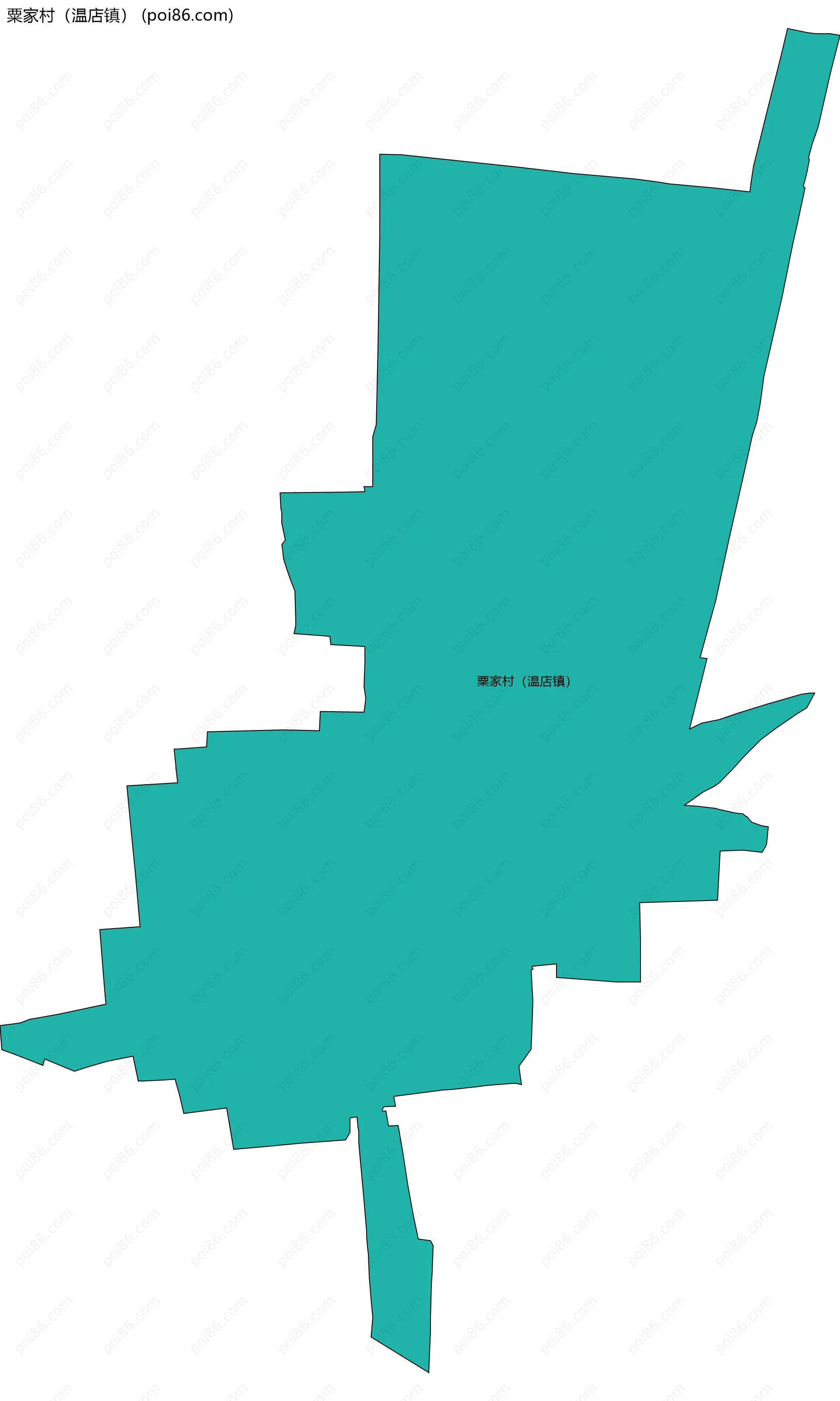 粟家村（温店镇）边界地图
