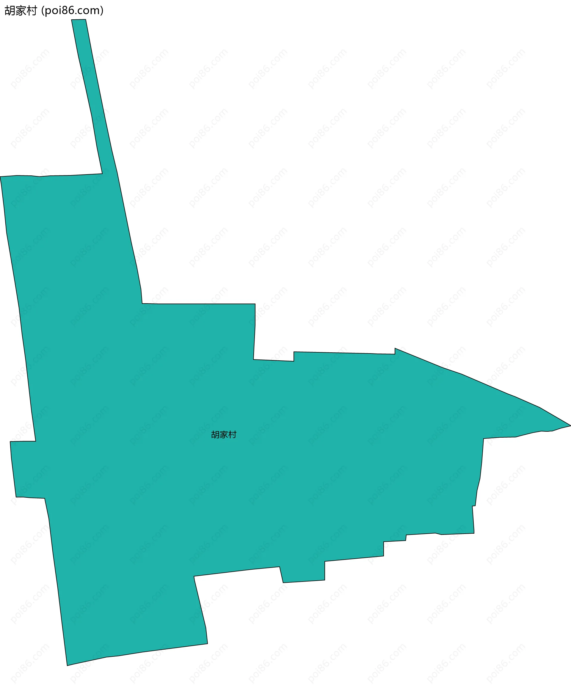 胡家村边界地图