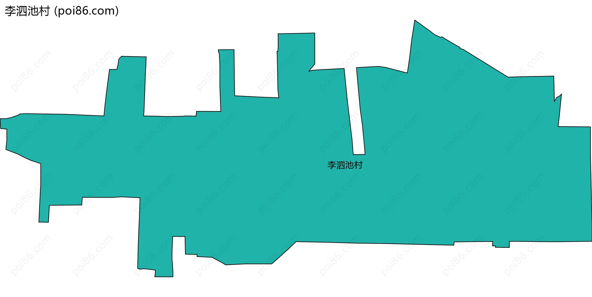 李泗池村边界地图