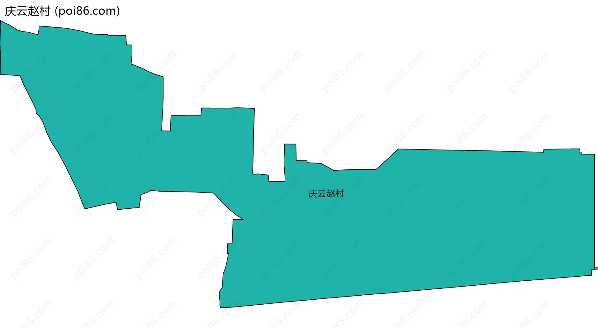 庆云赵村边界地图