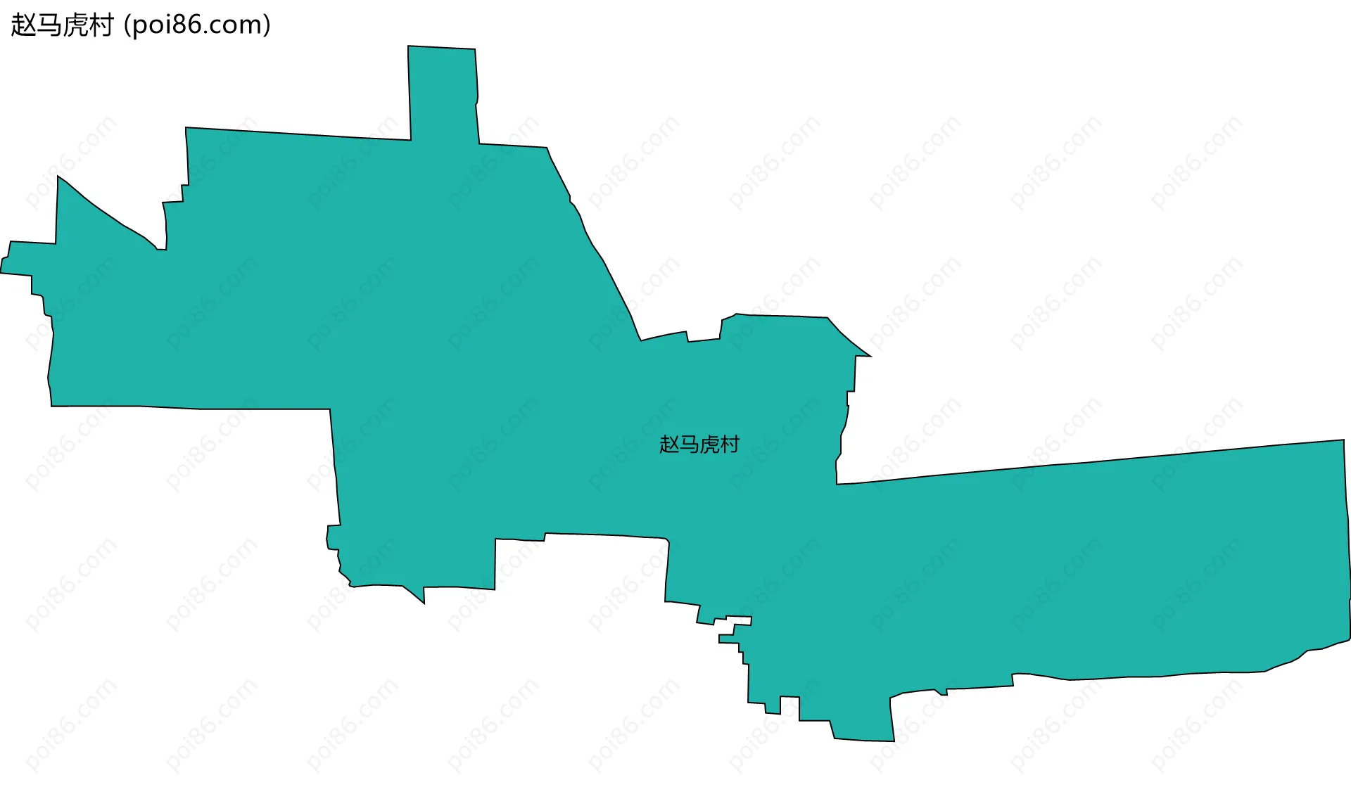 赵马虎村边界地图