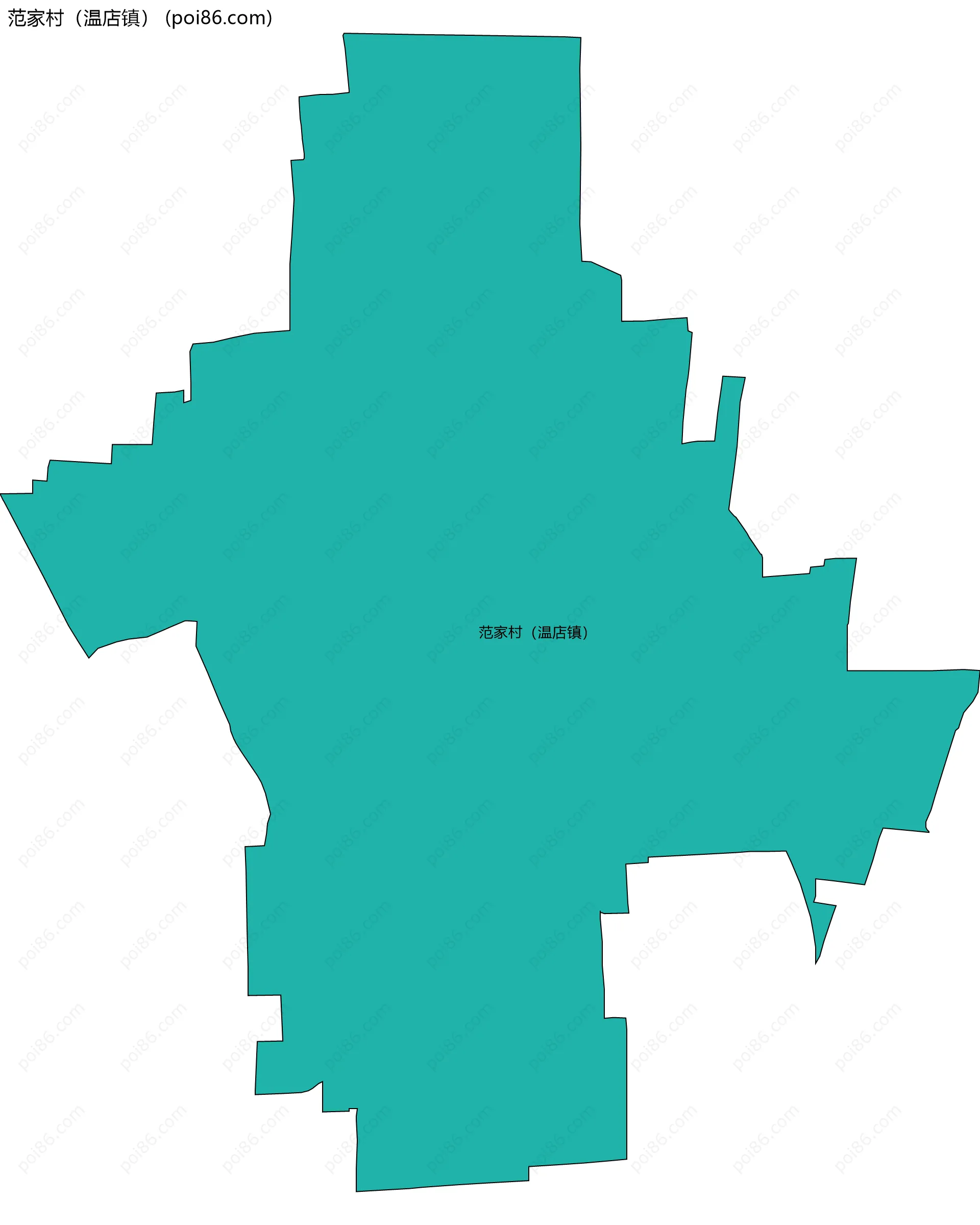 范家村（温店镇）边界地图