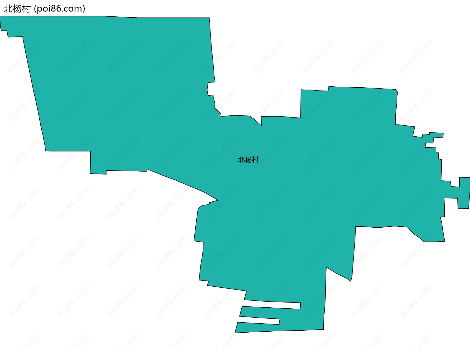 北杨村边界地图