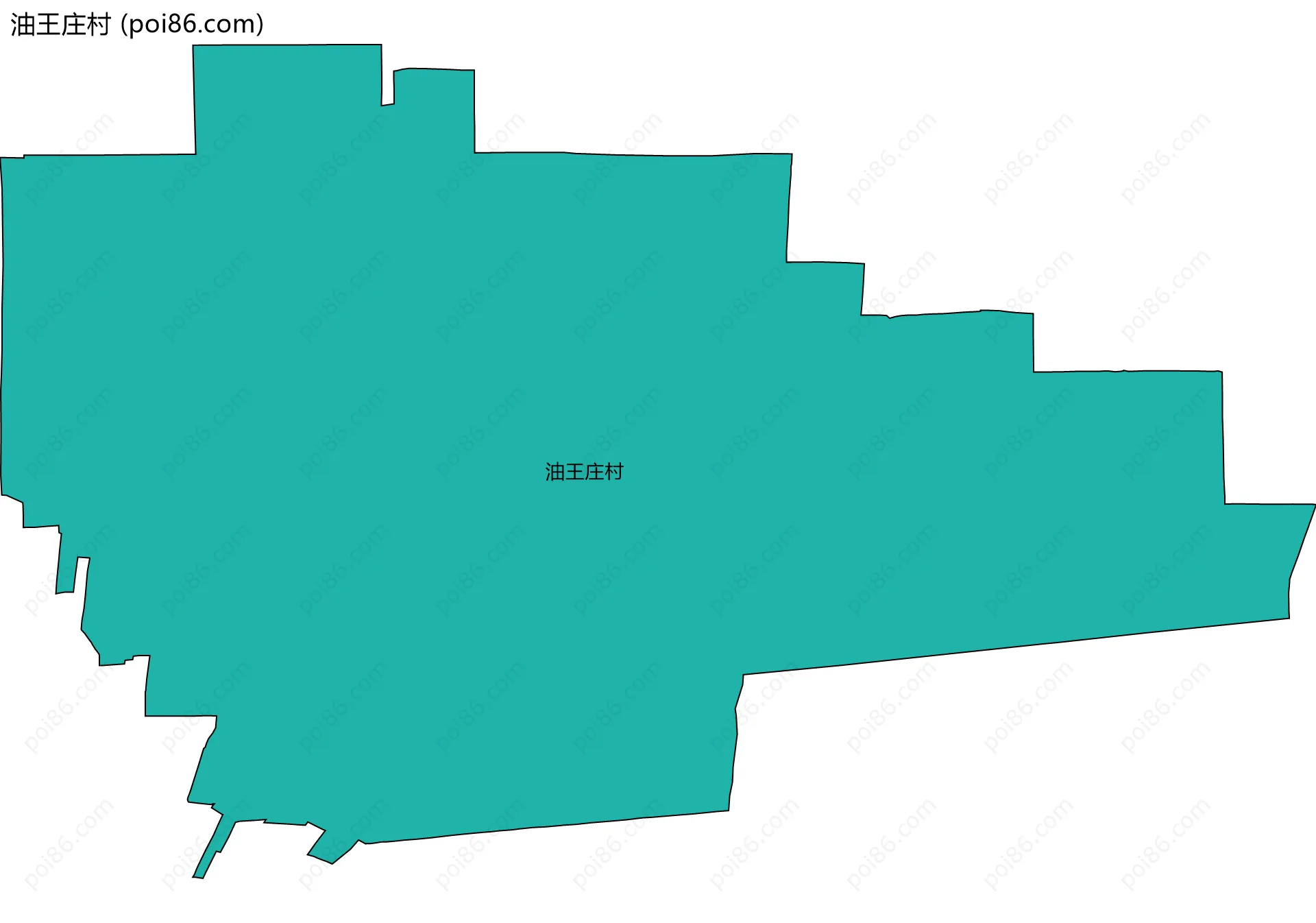 油王庄村边界地图