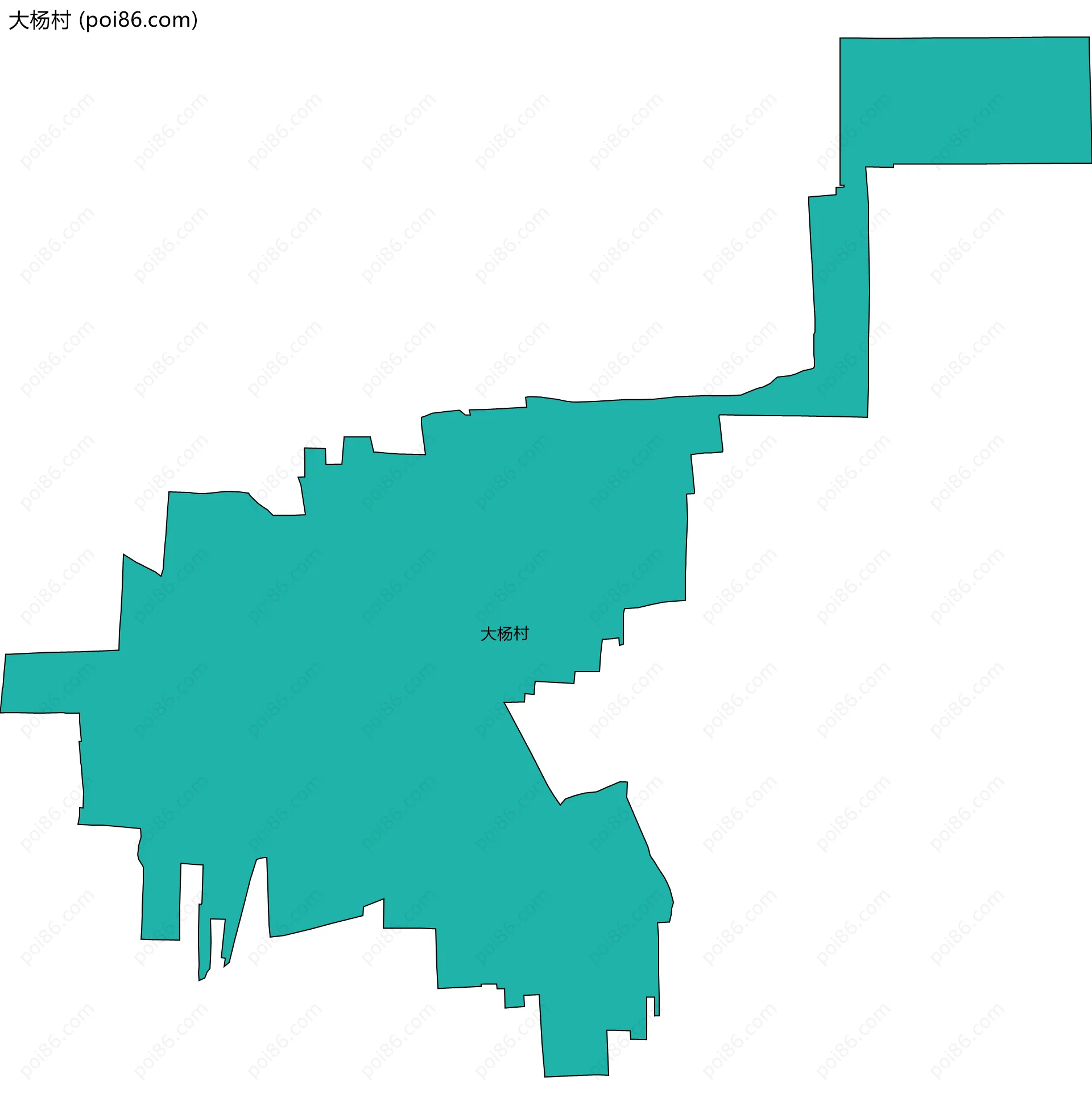 大杨村边界地图