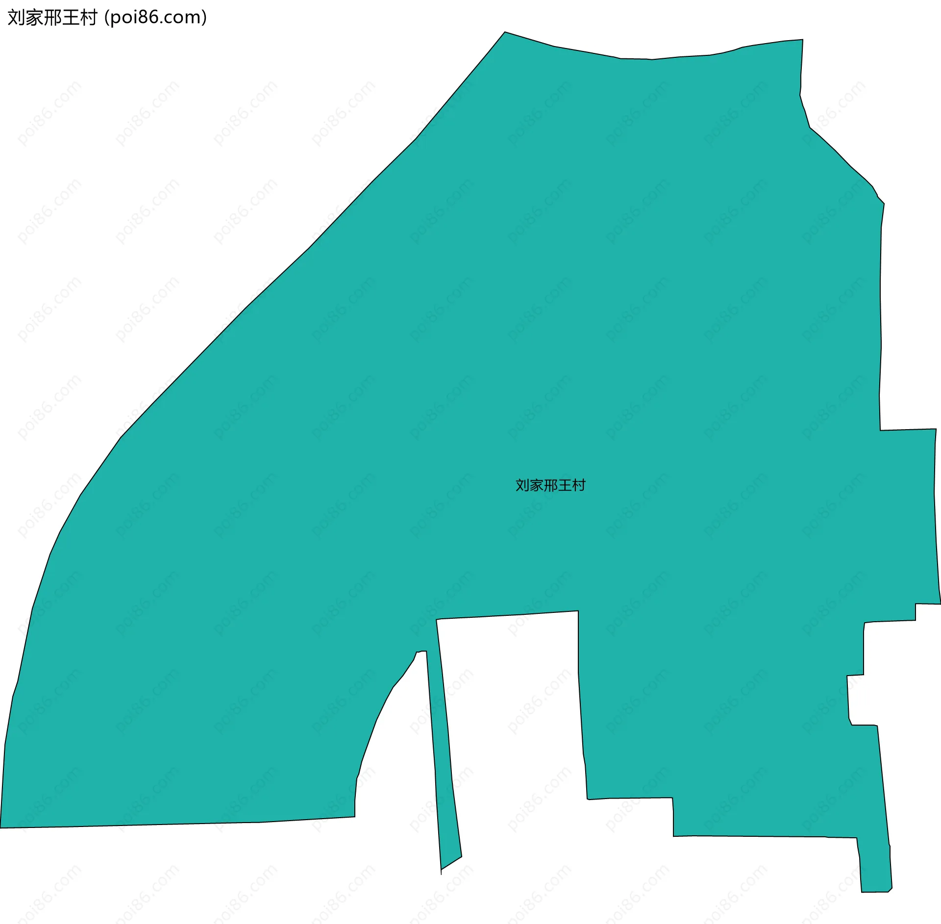 刘家邢王村边界地图