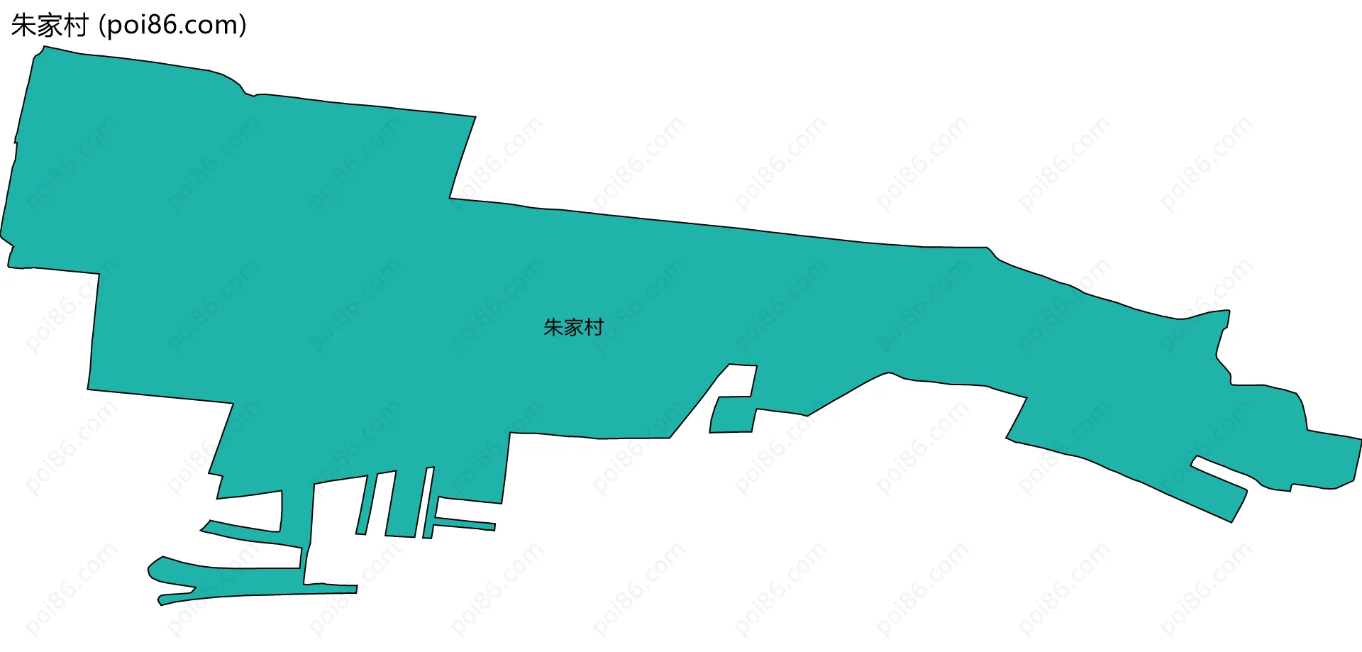 朱家村边界地图