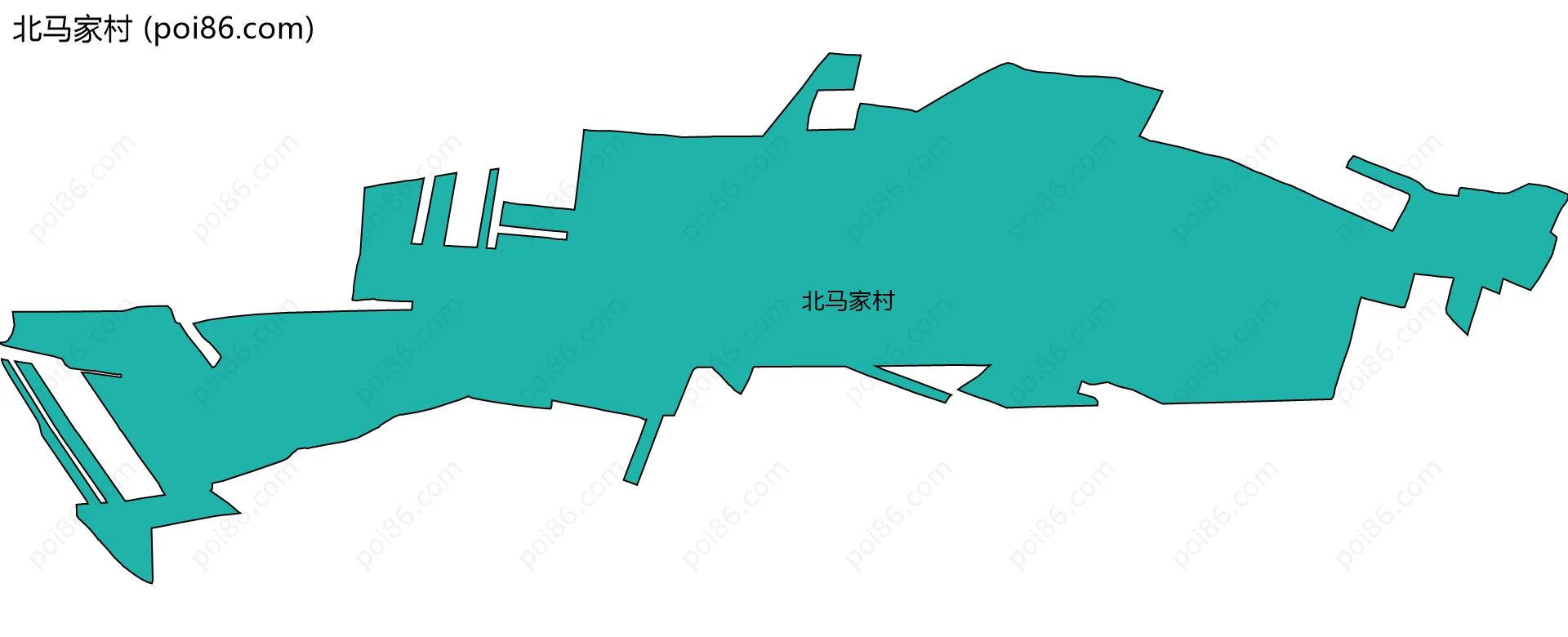 北马家村边界地图