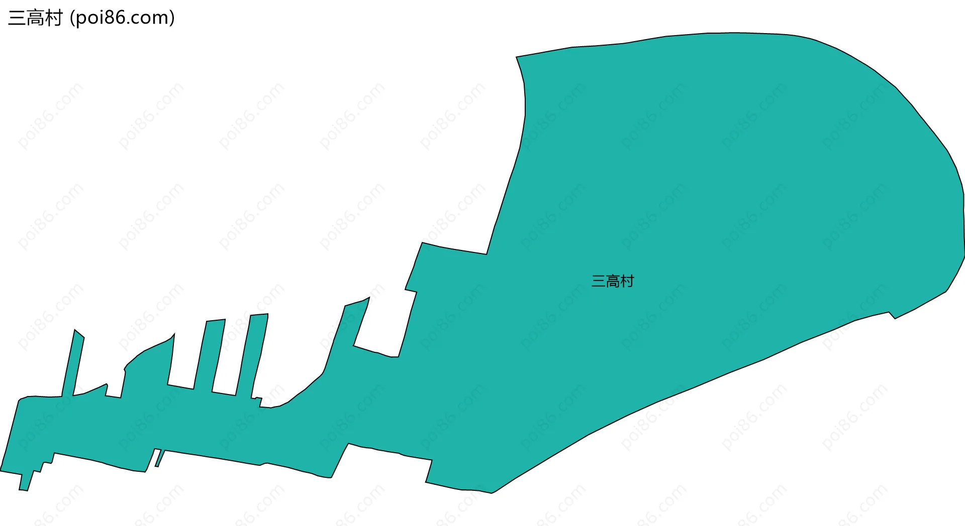 三高村边界地图