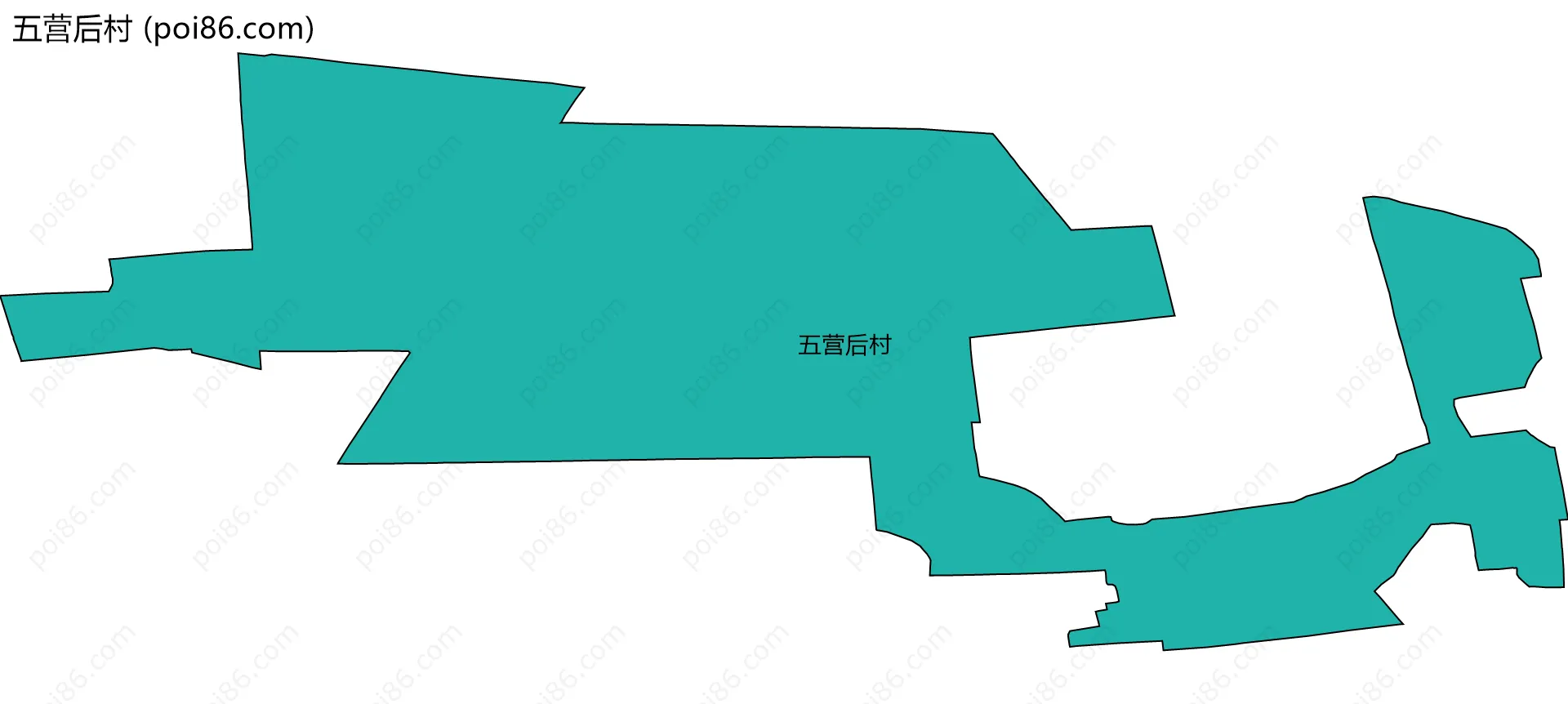 五营后村边界地图