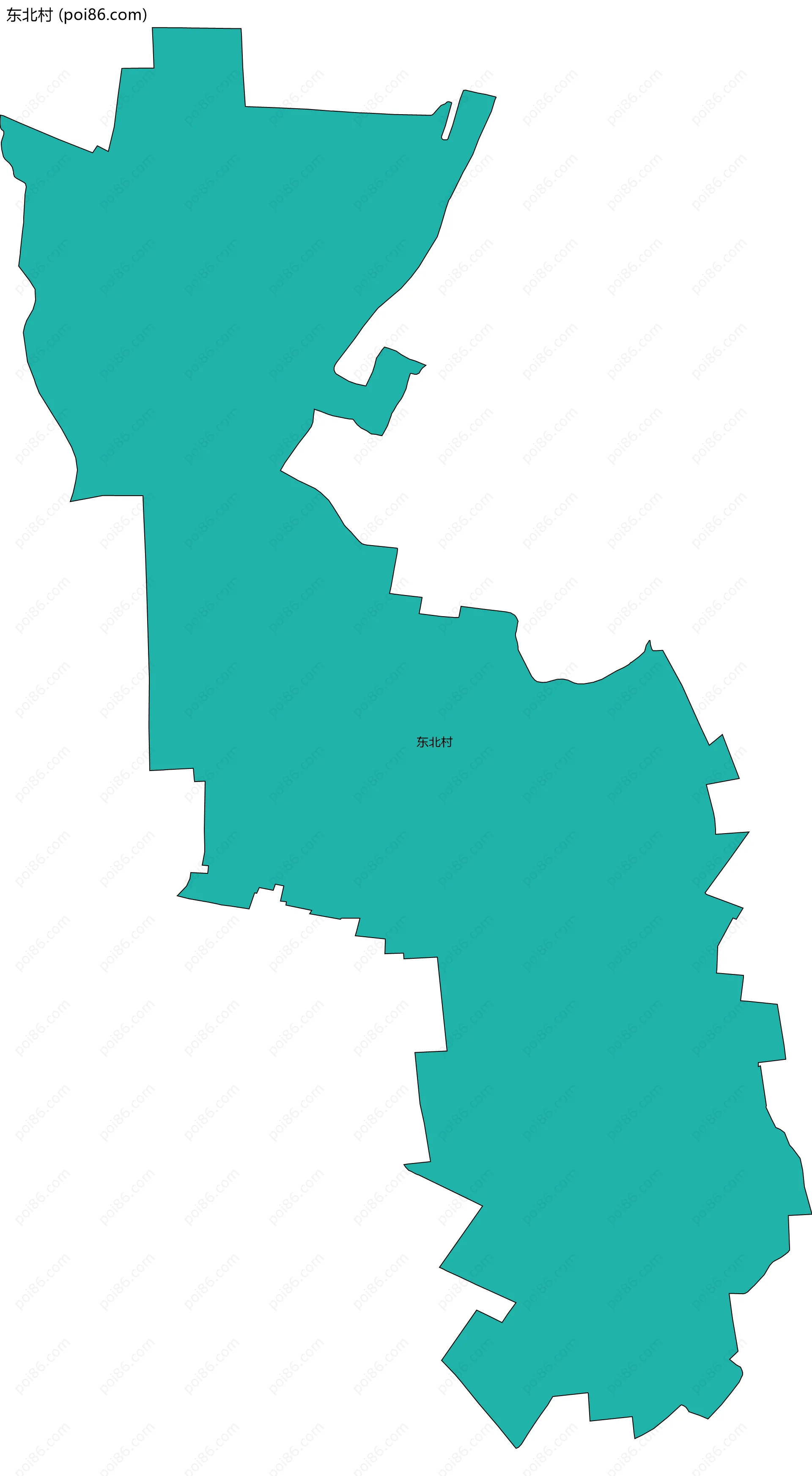 东北村边界地图
