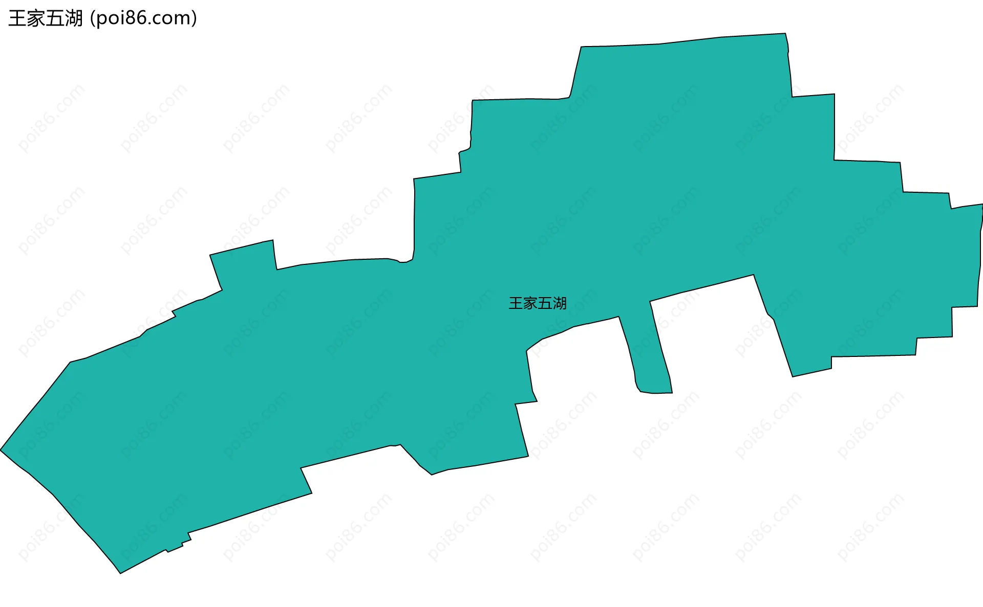 王家五湖边界地图