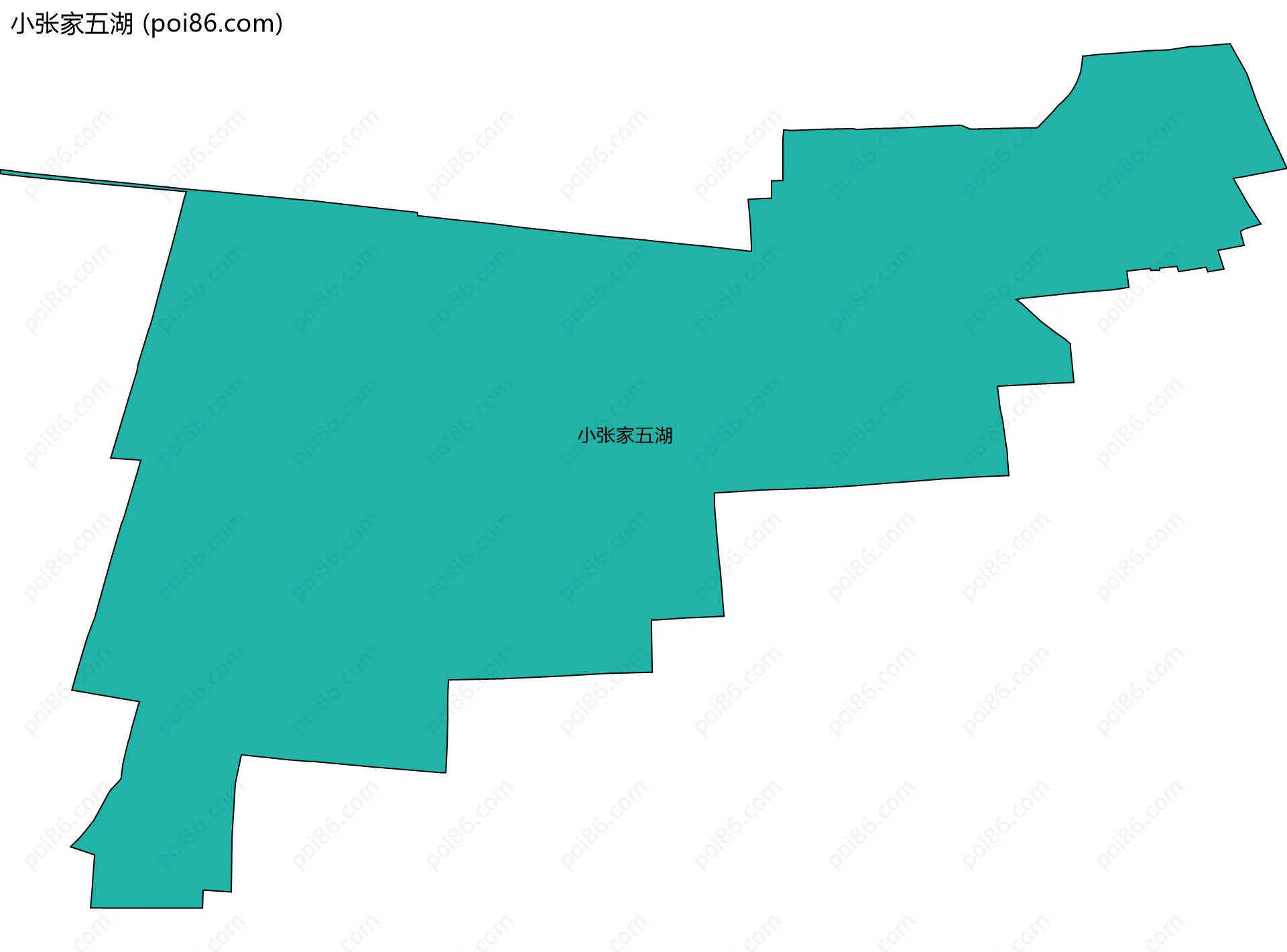 小张家五湖边界地图