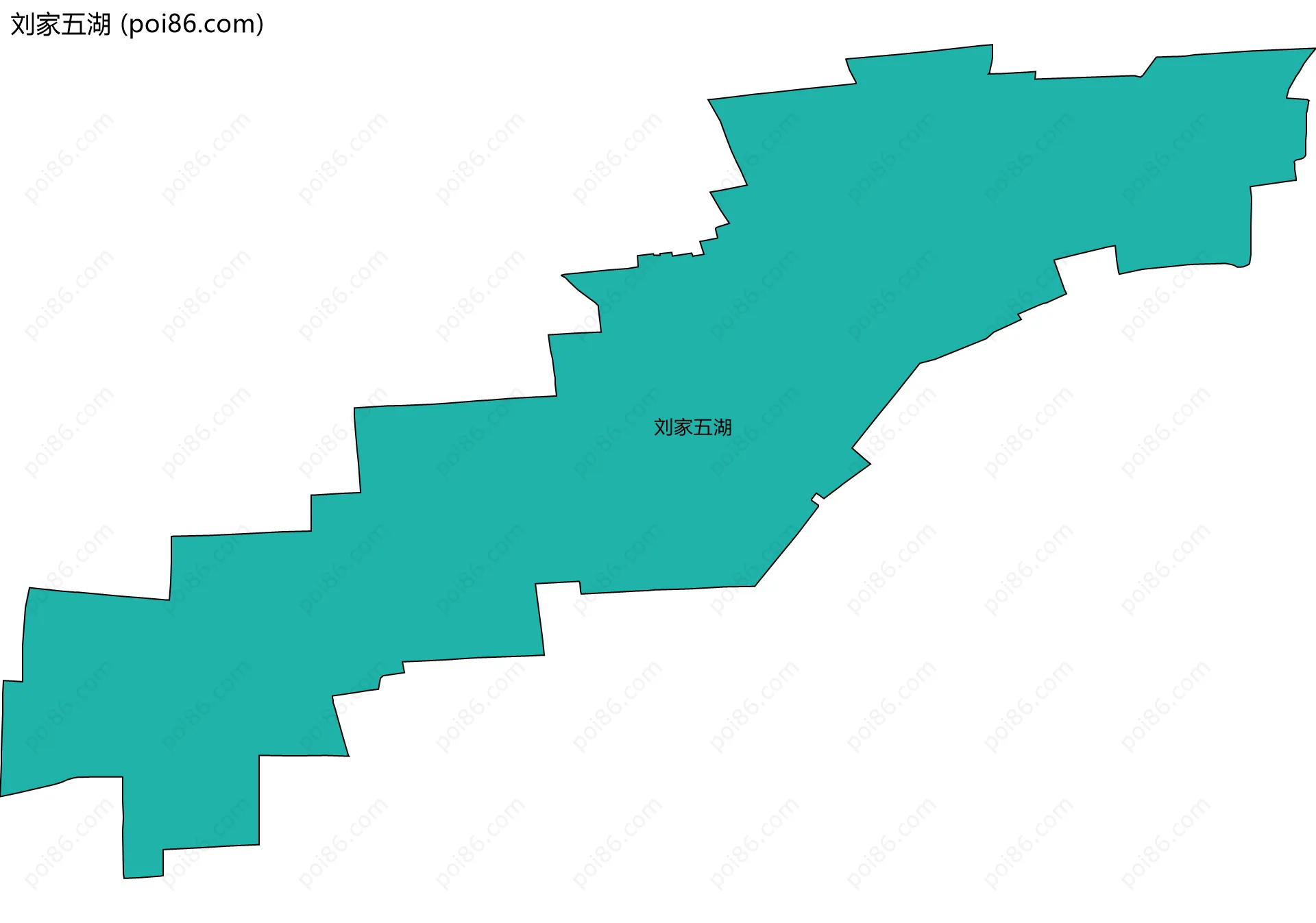 刘家五湖边界地图