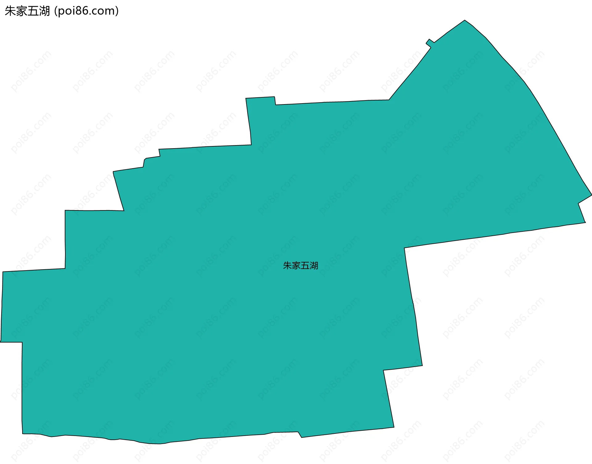 朱家五湖边界地图