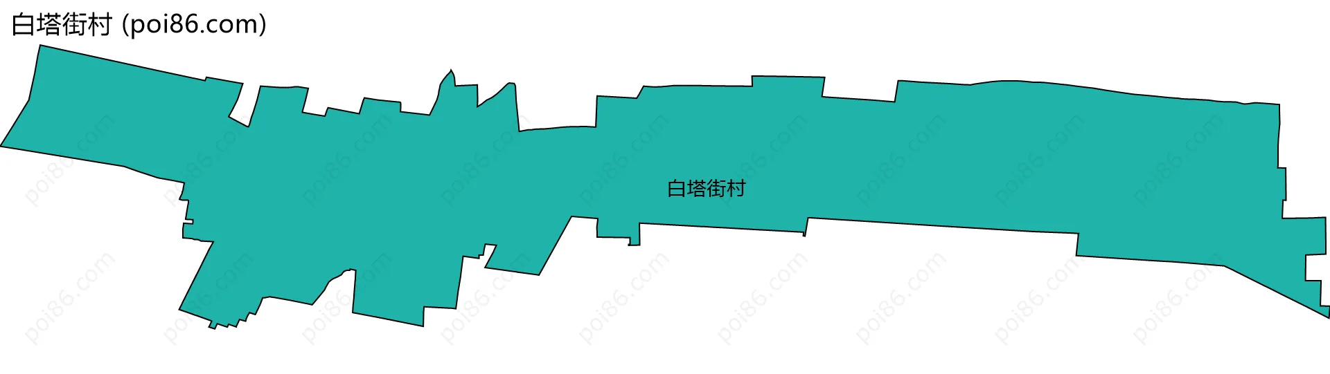 白塔街村边界地图