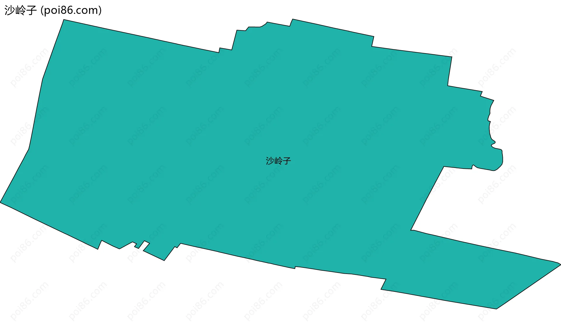 沙岭子边界地图