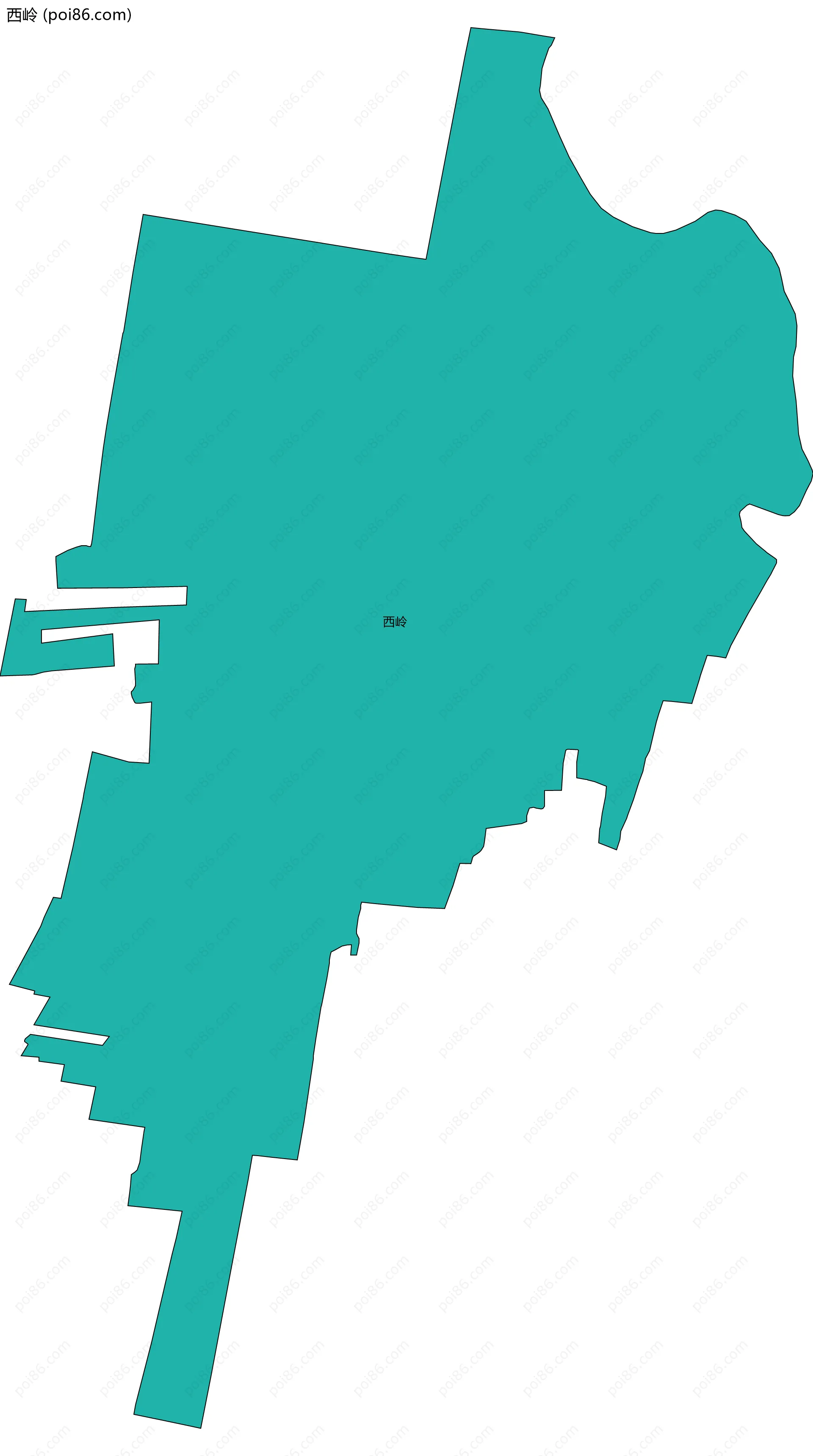 西岭边界地图