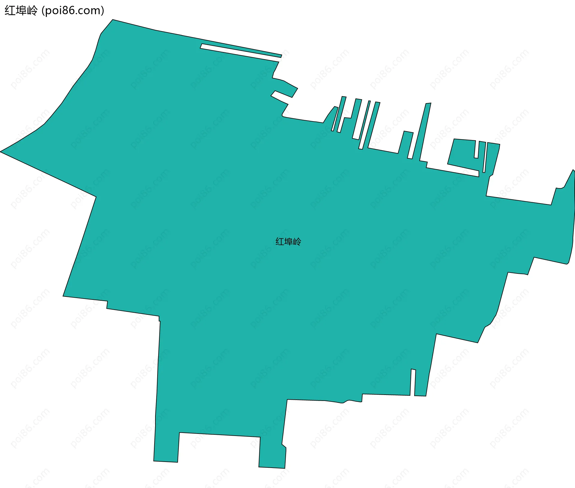 红埠岭边界地图