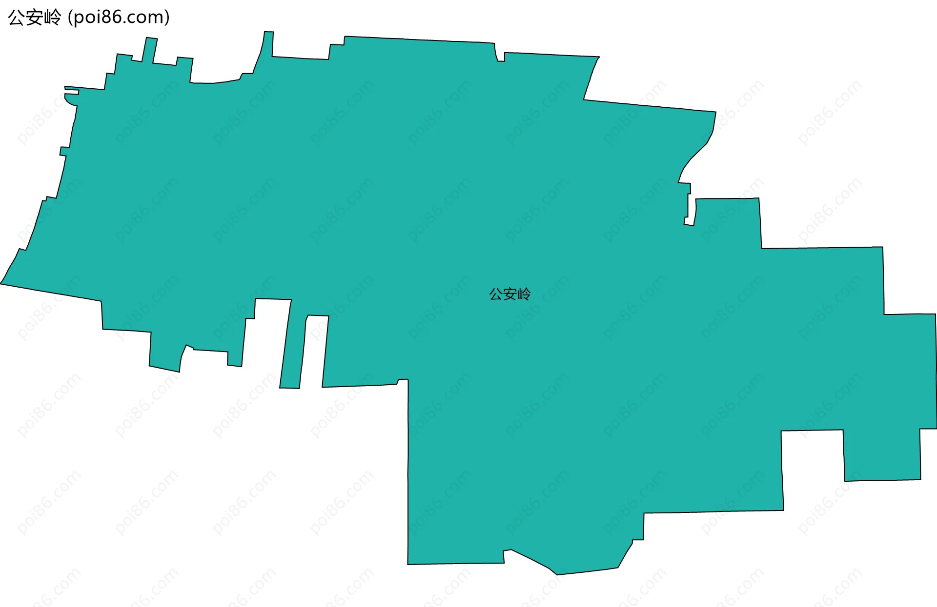 公安岭边界地图