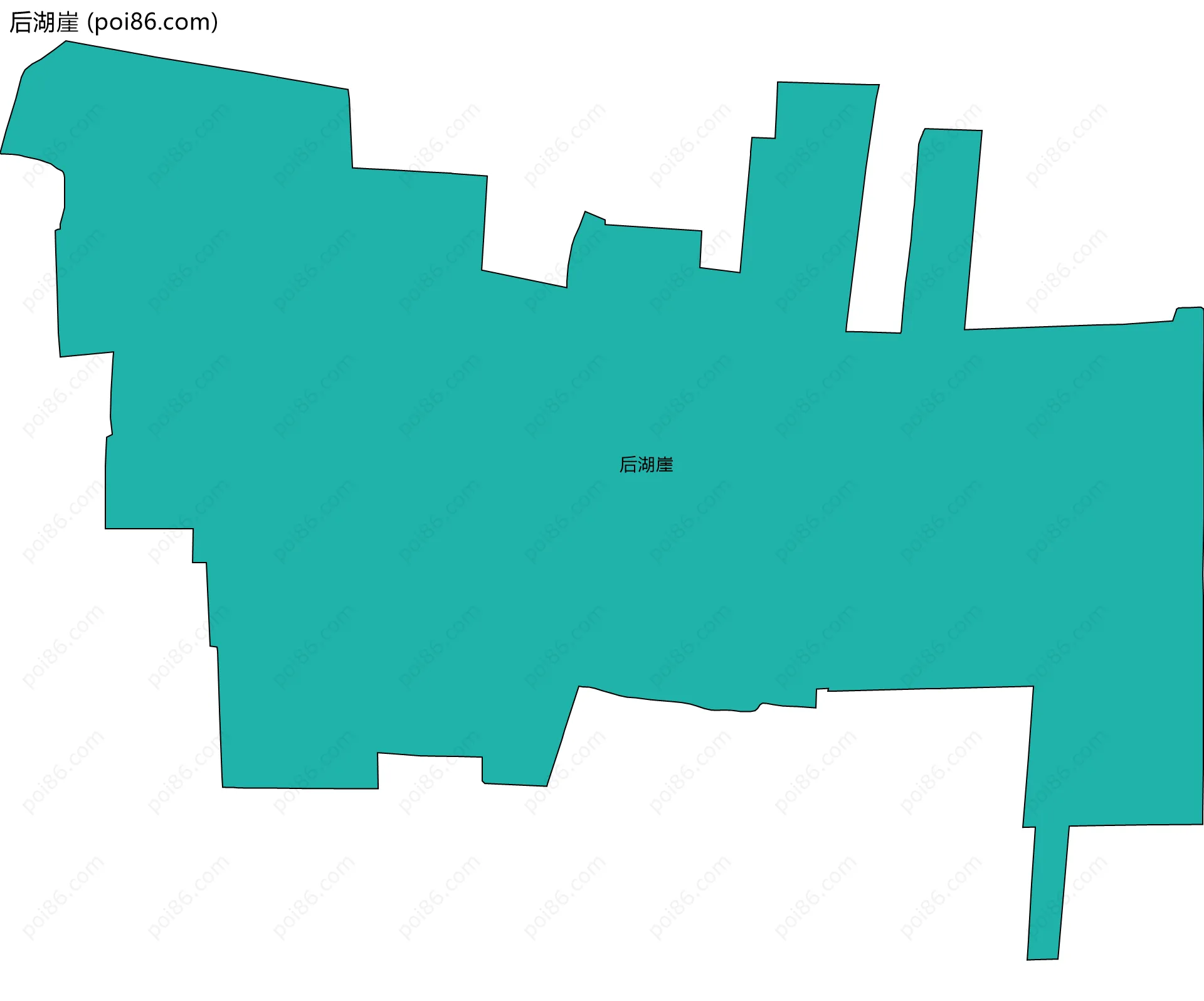 后湖崖边界地图