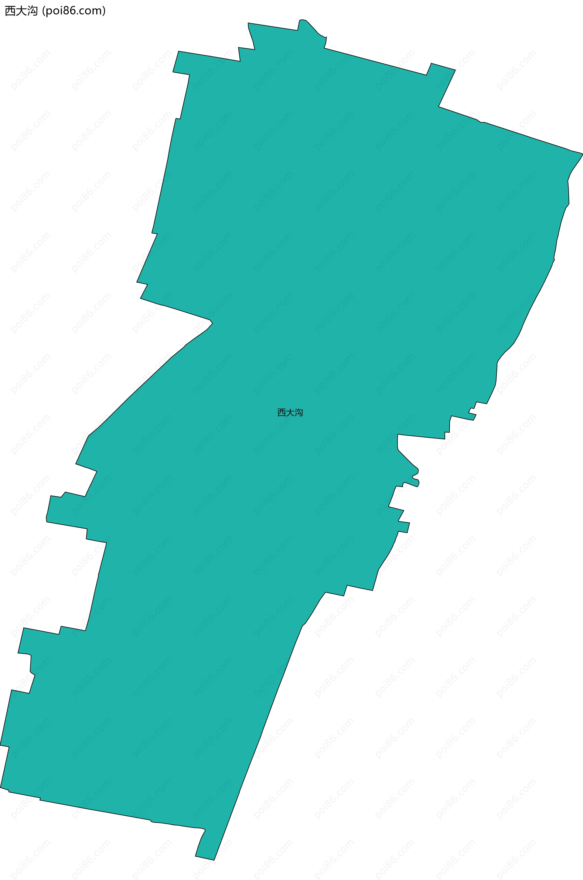 西大沟边界地图