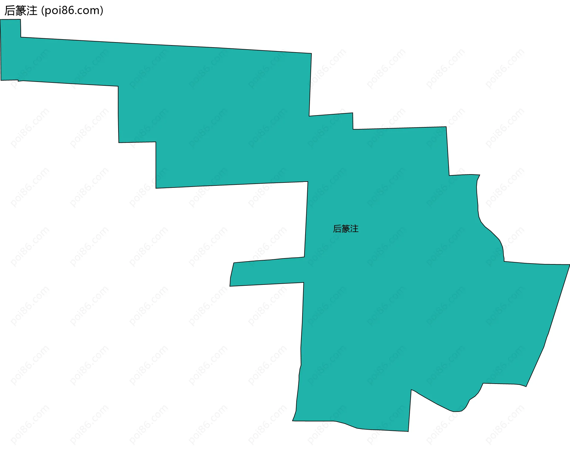 后篆注边界地图