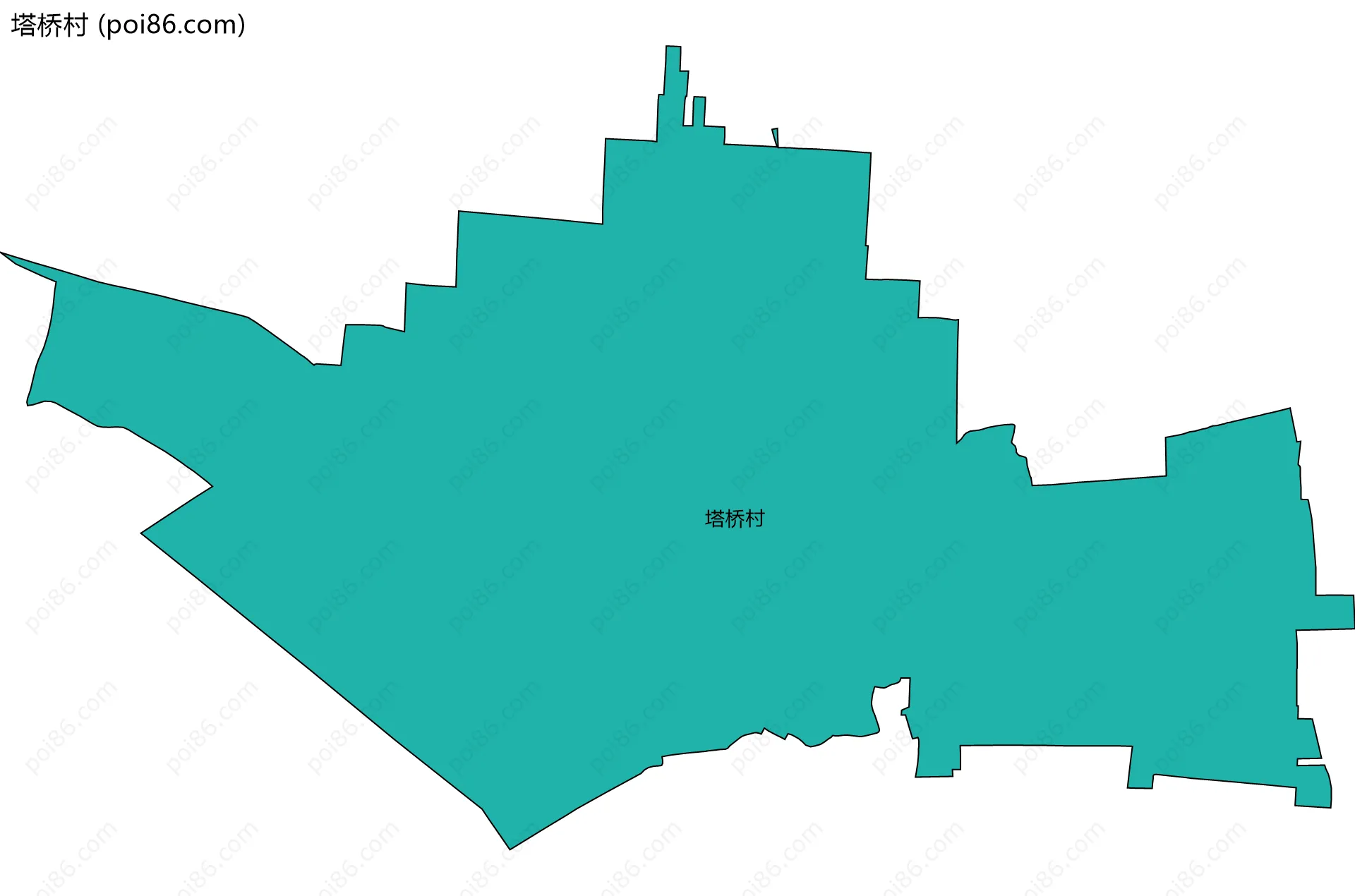 塔桥村边界地图