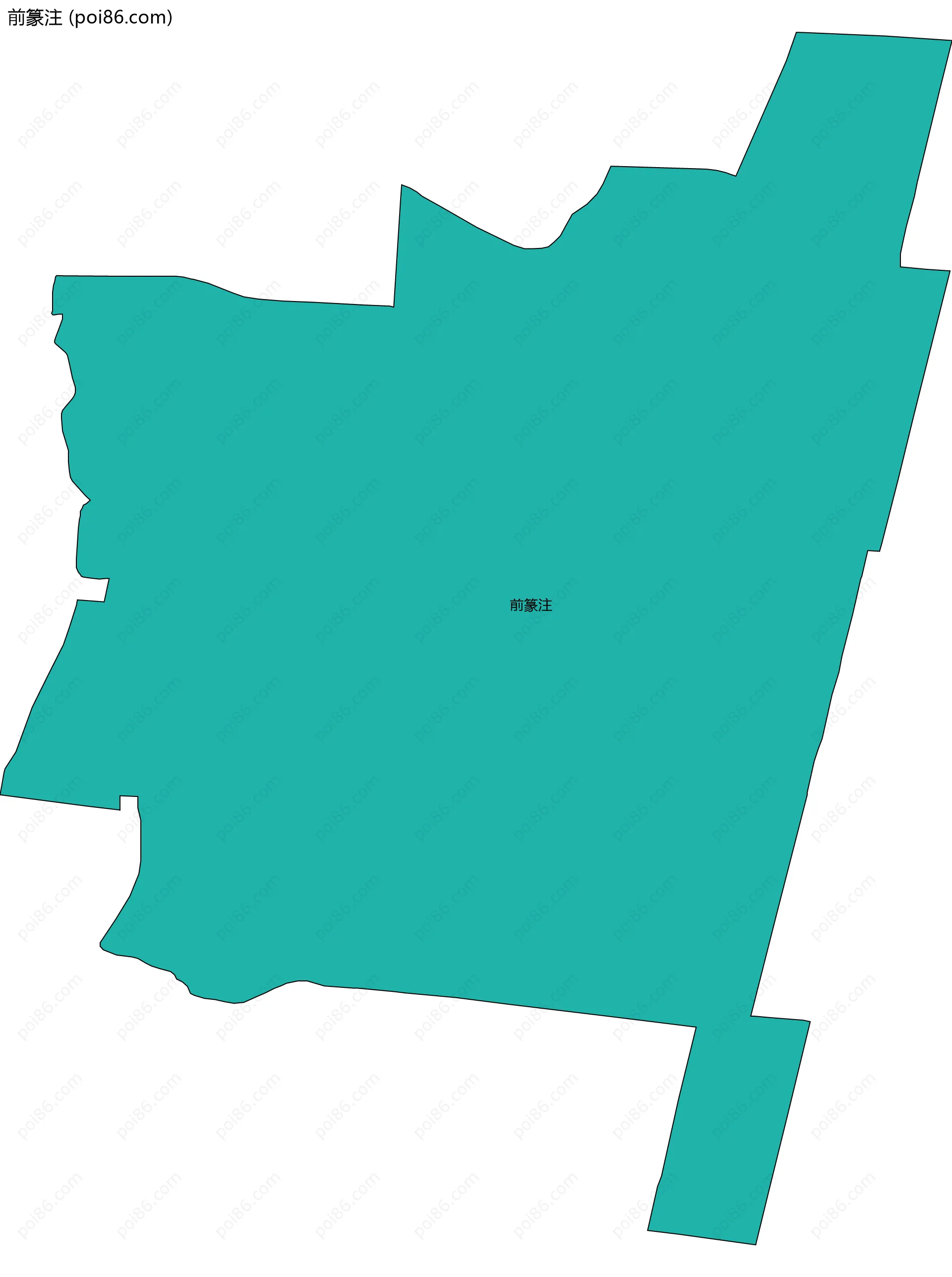 前篆注边界地图