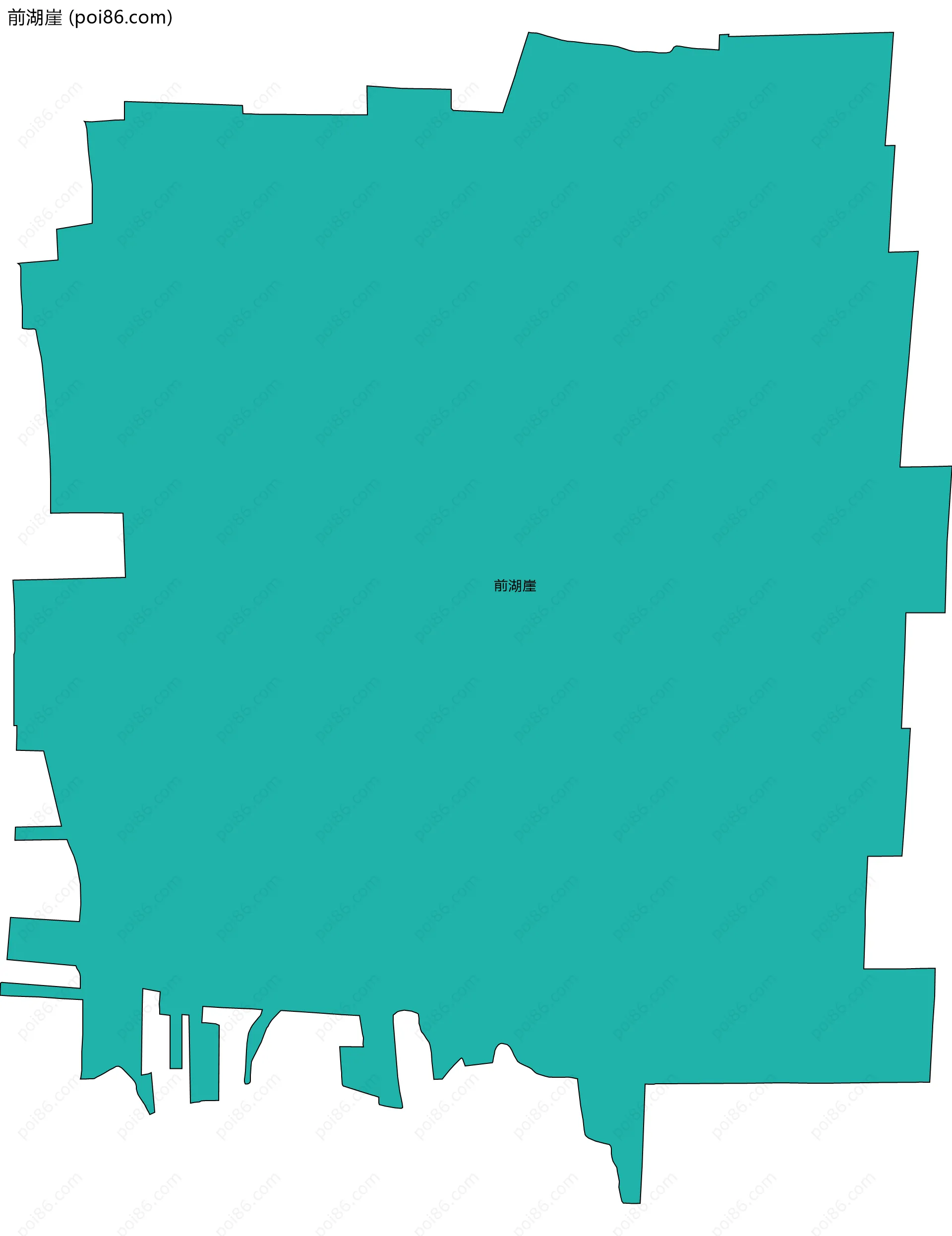前湖崖边界地图