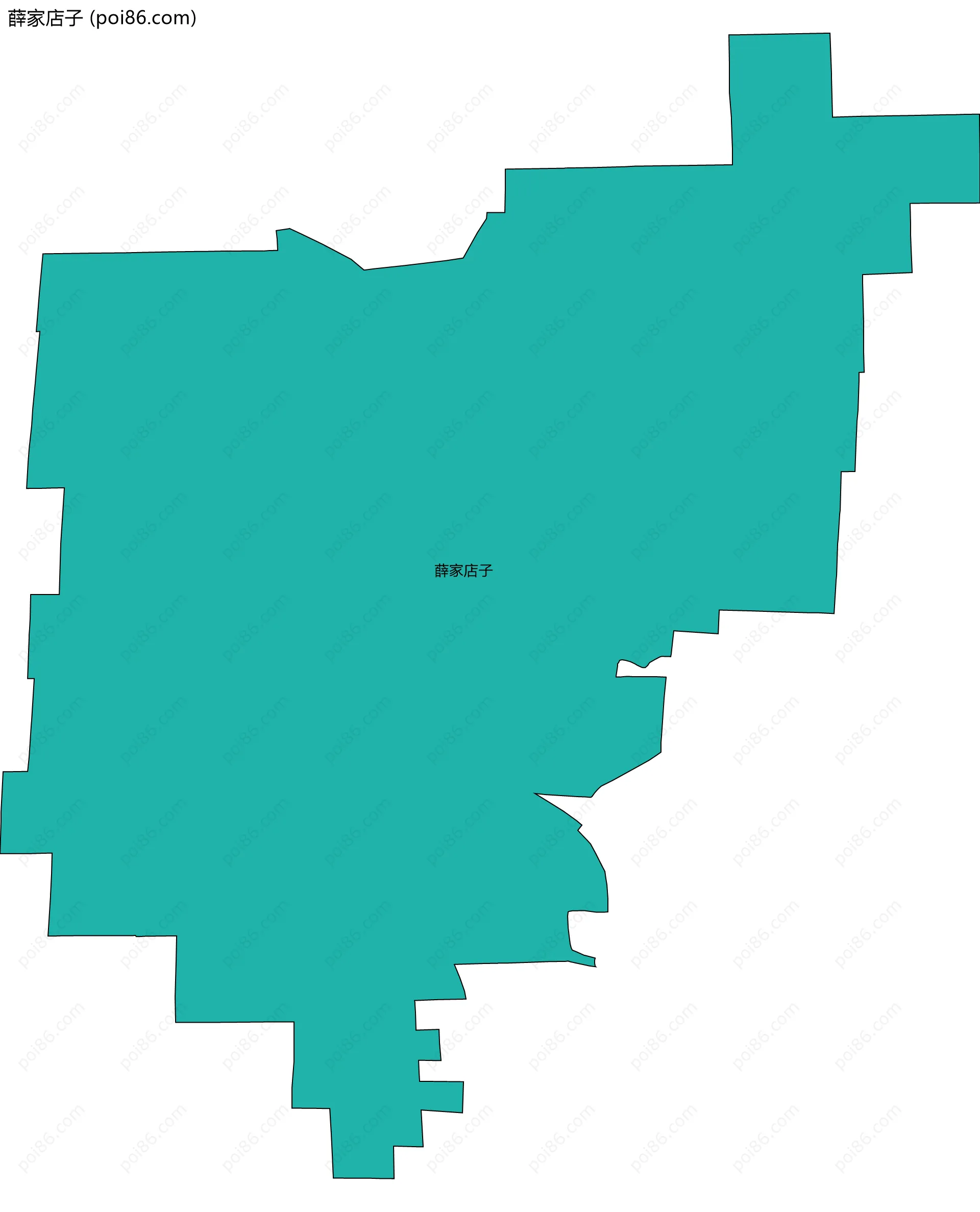 薛家店子边界地图