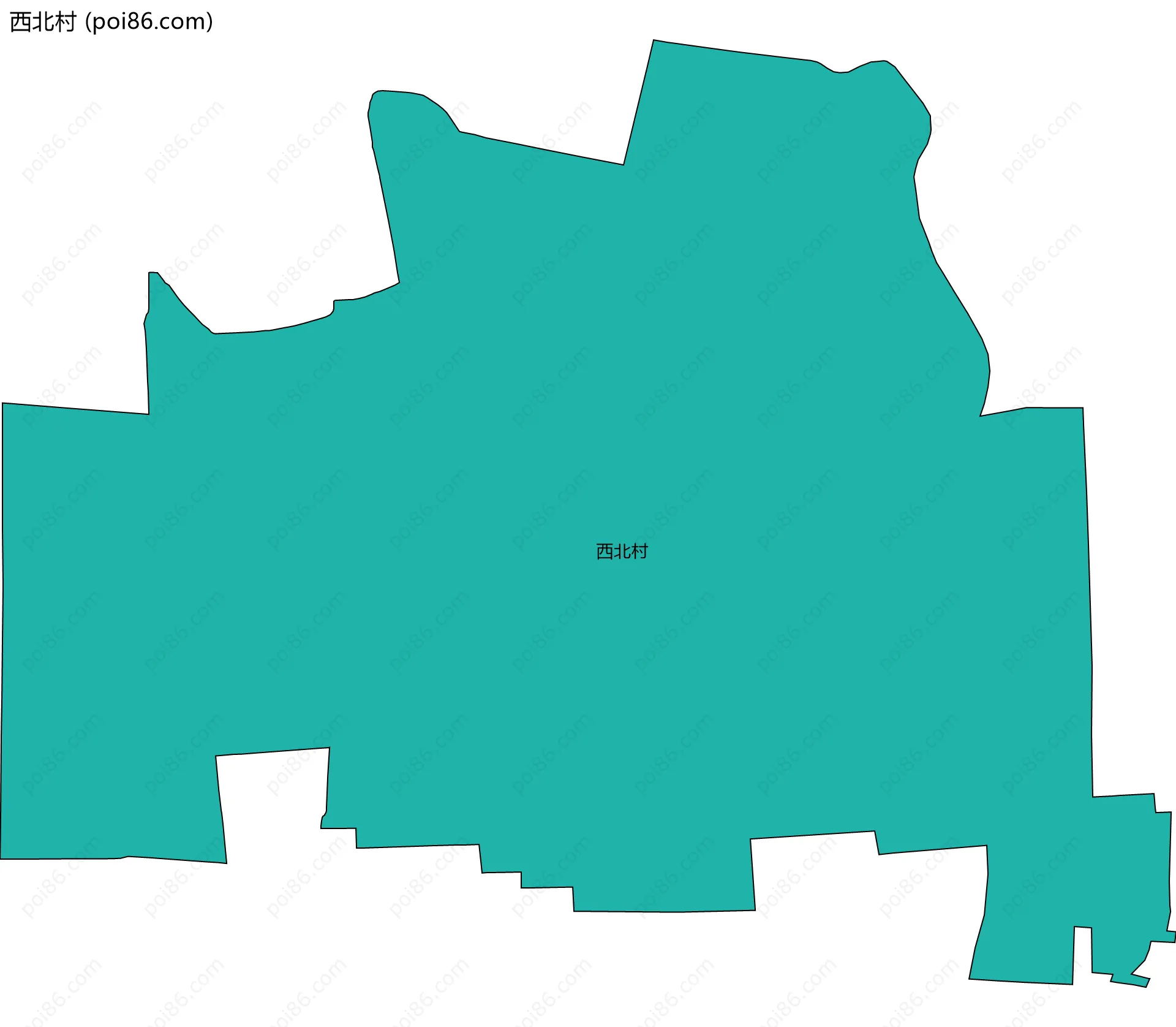 西北村边界地图