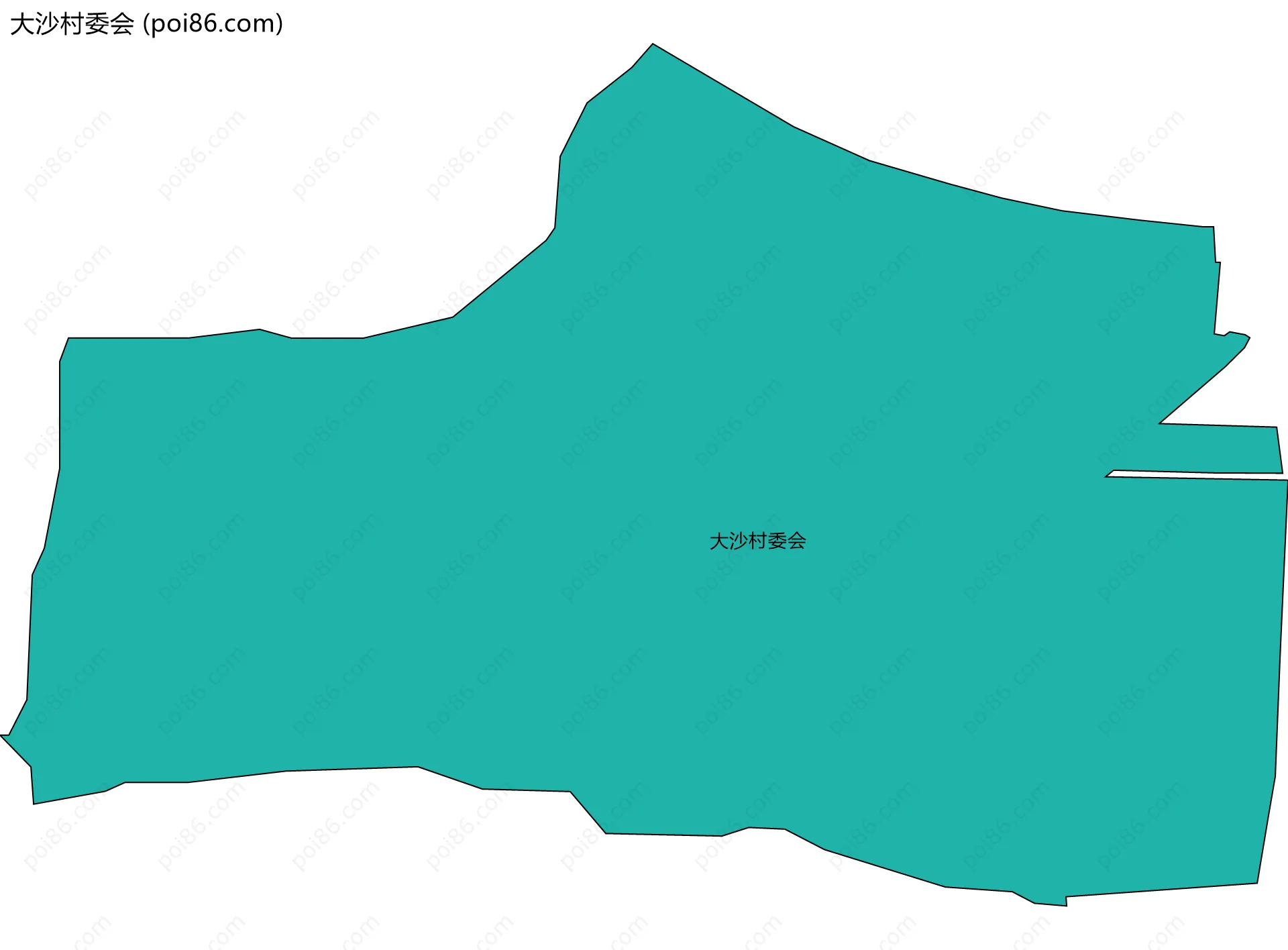 大沙村委会边界地图