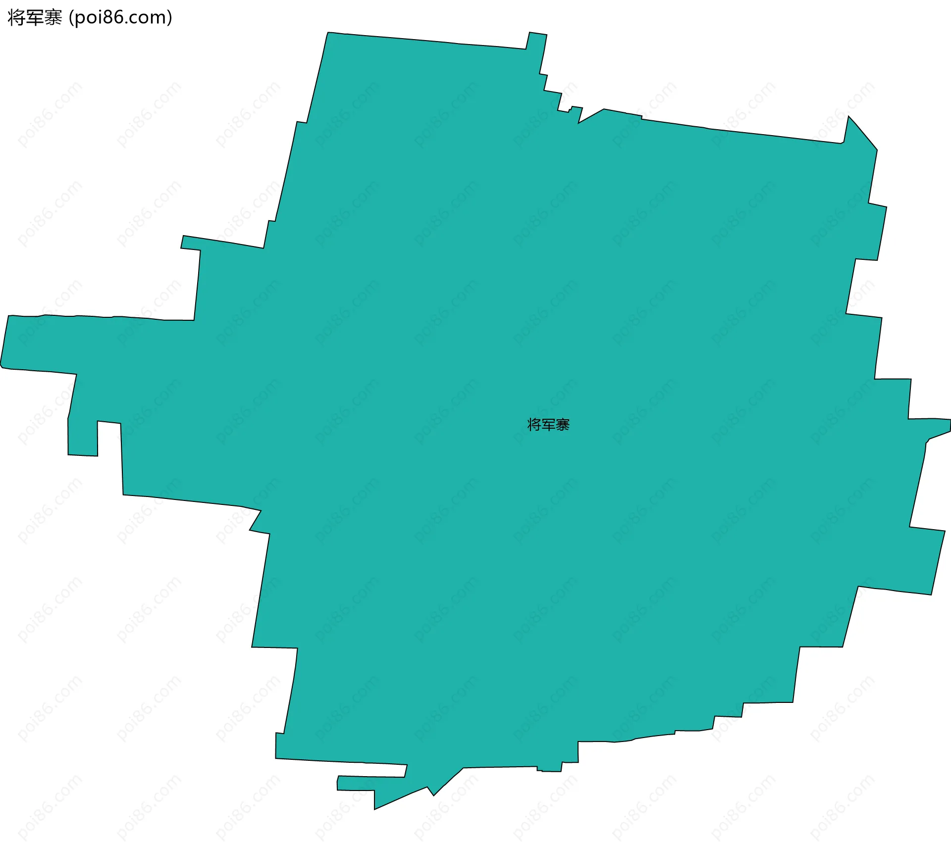 将军寨边界地图