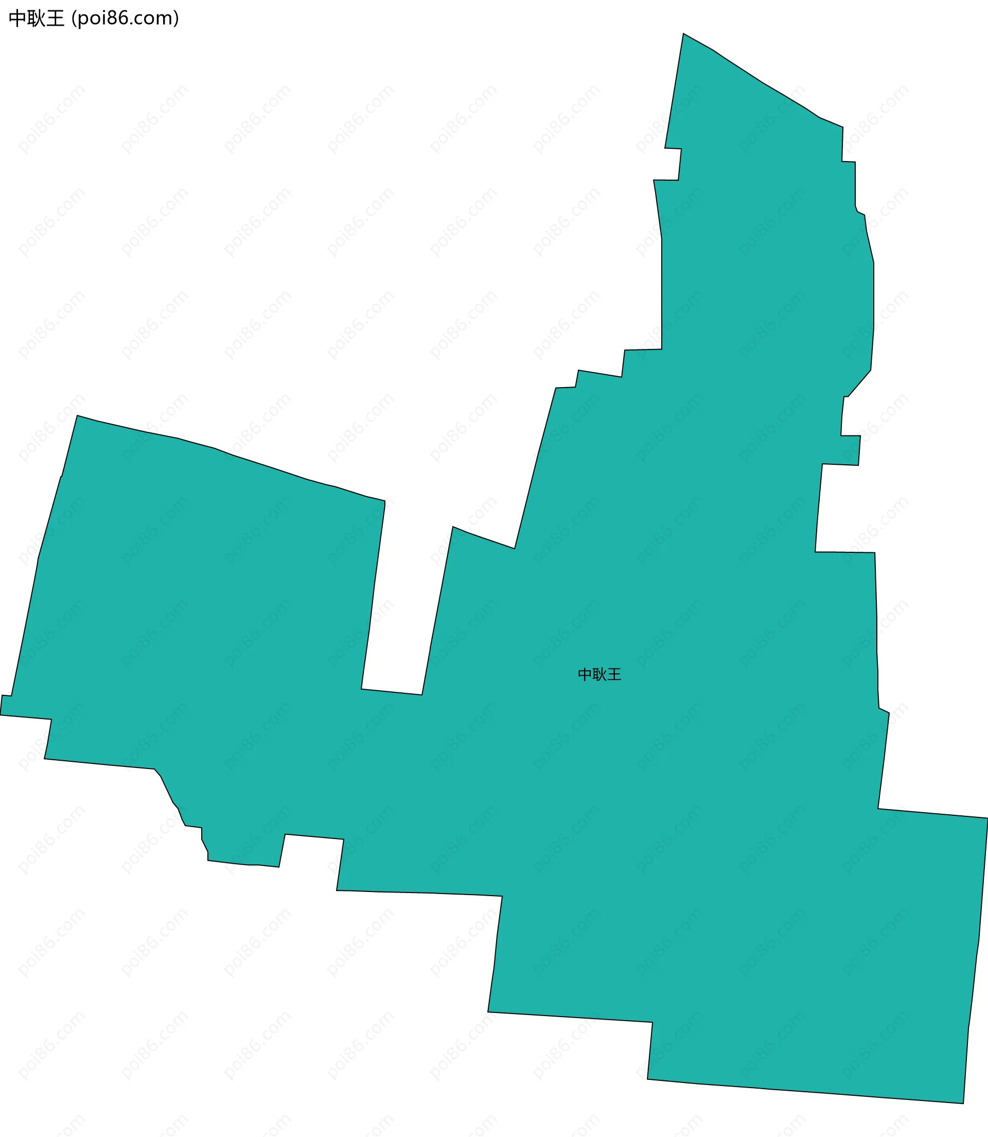 中耿王边界地图